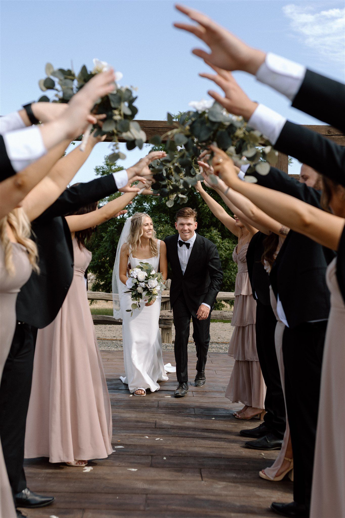 Couple on wedding day Cottonwood, California, captured by Makayla Miranda Photo.