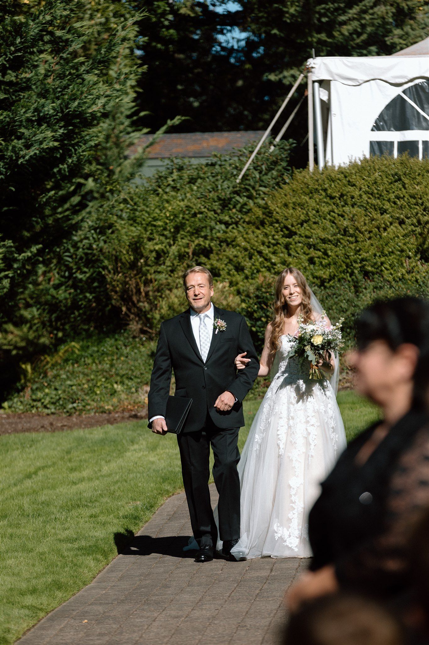Couple on their wedding day in Portland, Oregon, captured by Makayla Miranda Photo