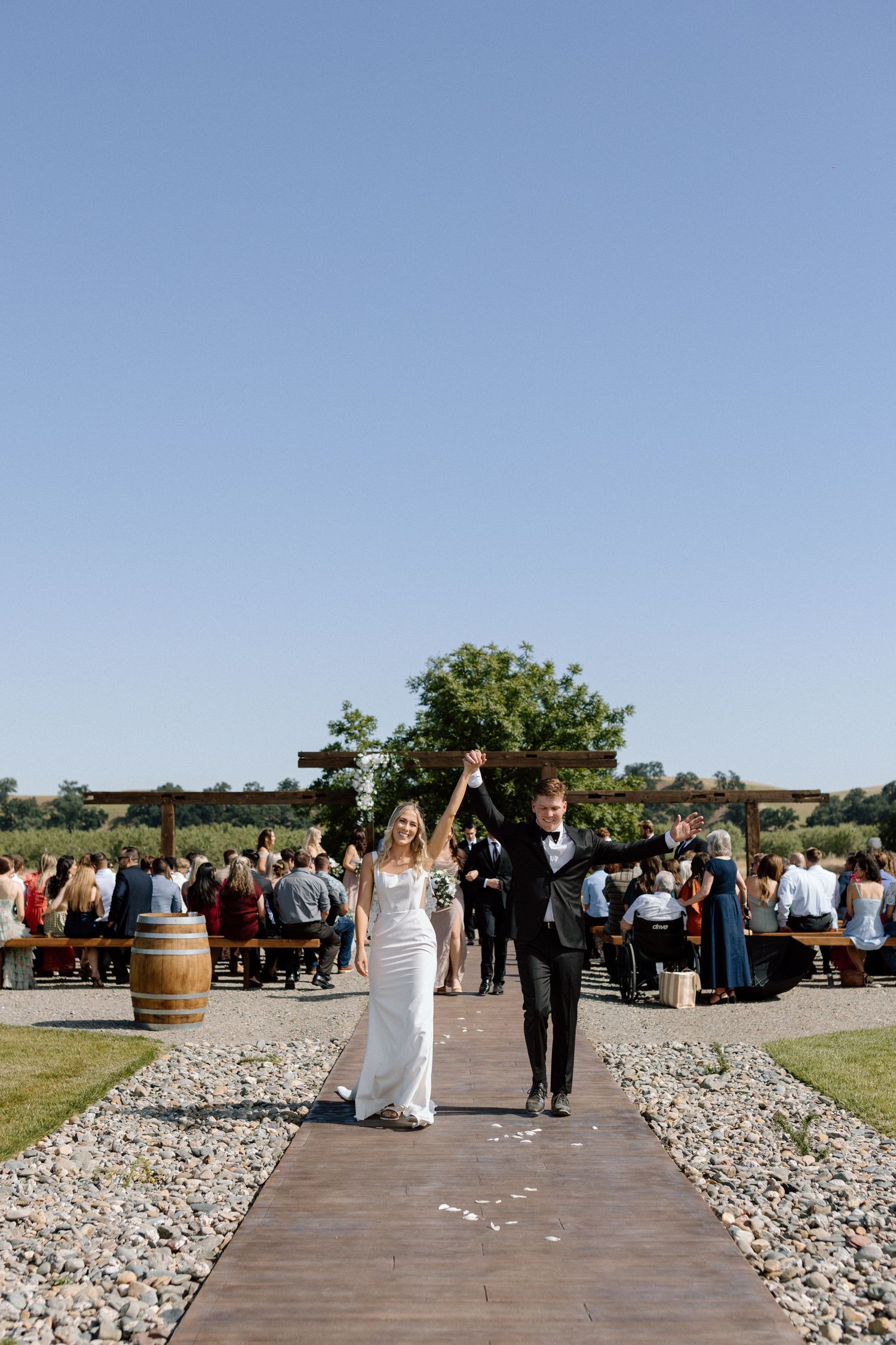 Couple on wedding day Cottonwood, California, captured by Makayla Miranda Photo.