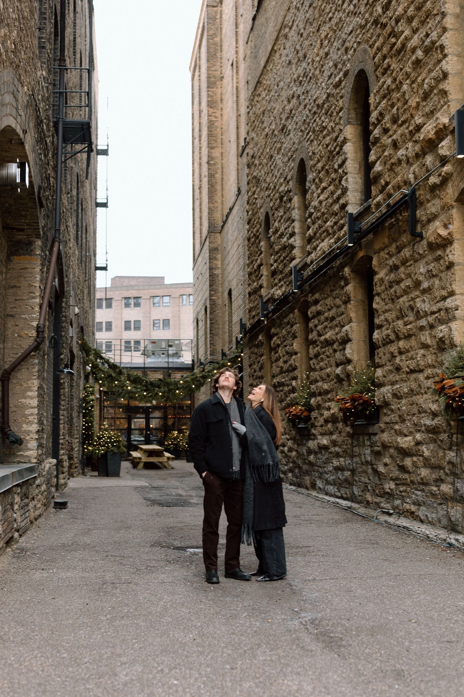 Couples session in North Loop Minneapolis, Minnesota. Captured by Makayla Miranda Photo.