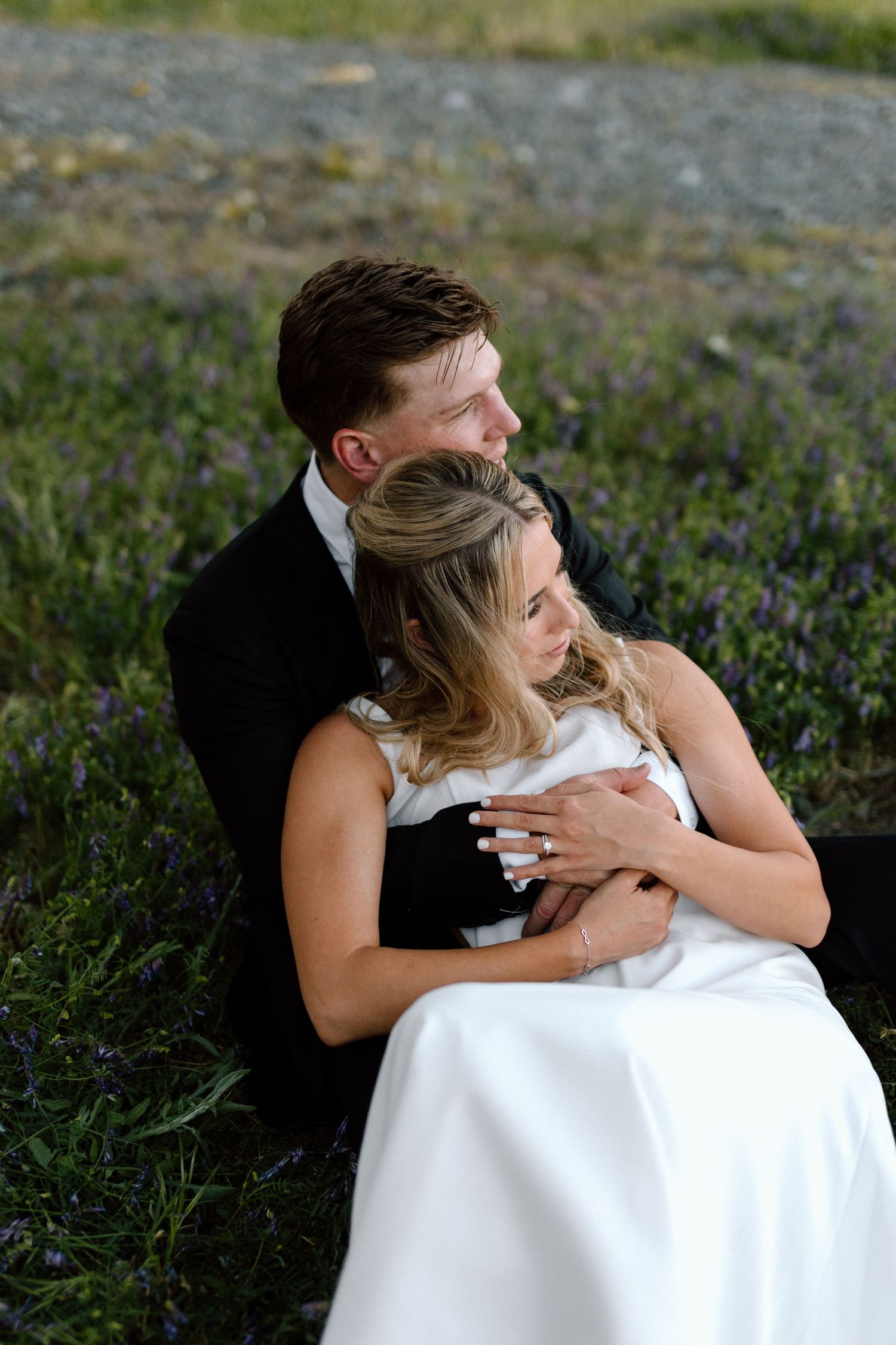 Couple on wedding day Cottonwood, California, captured by Makayla Miranda Photo.