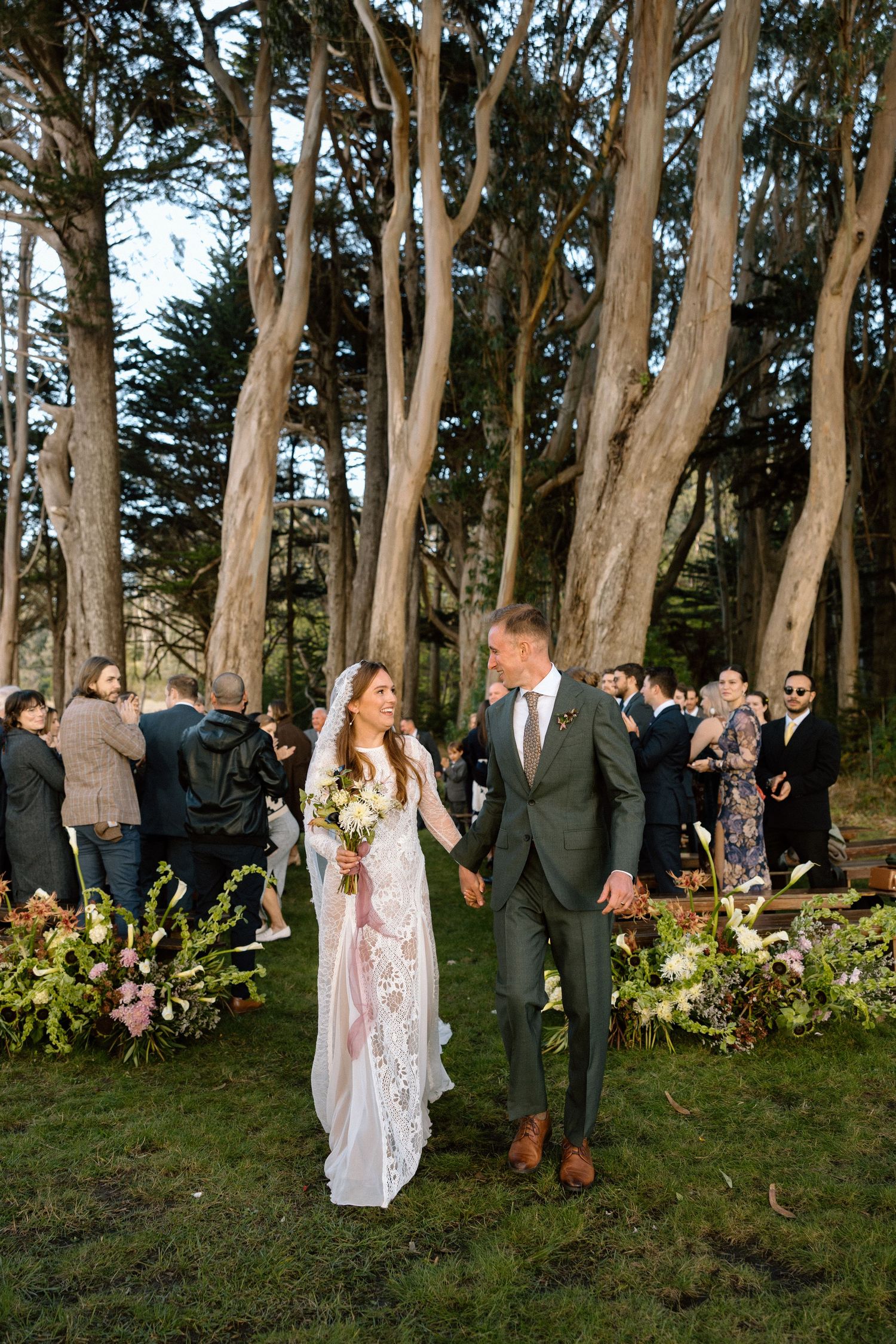 Wedding day Ceremony at Spring Ranch in Mendocino, California, captured by Makayla Miranda Photo