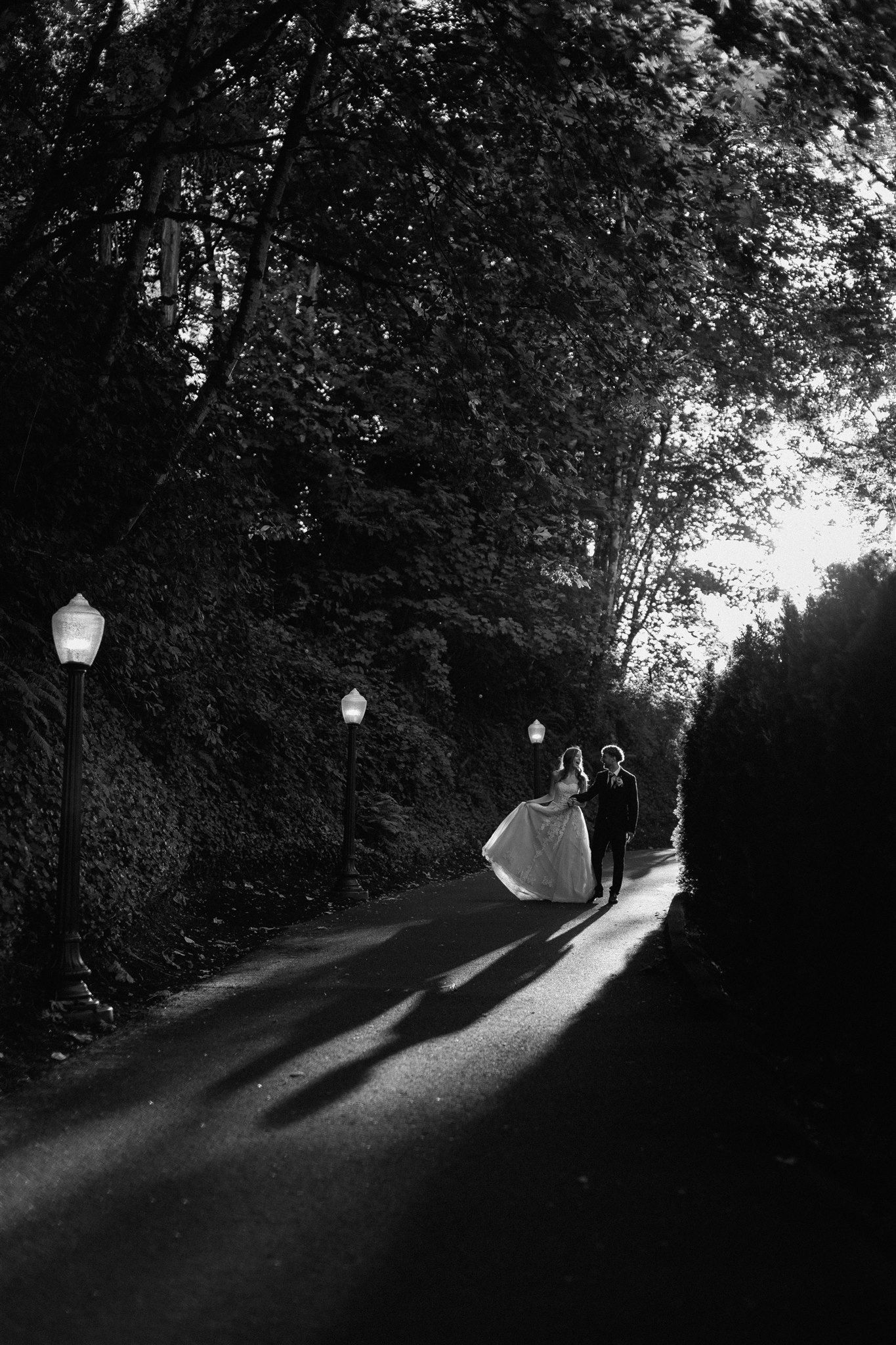 Couple on their wedding day in Portland, Oregon, captured by Makayla Miranda Photo