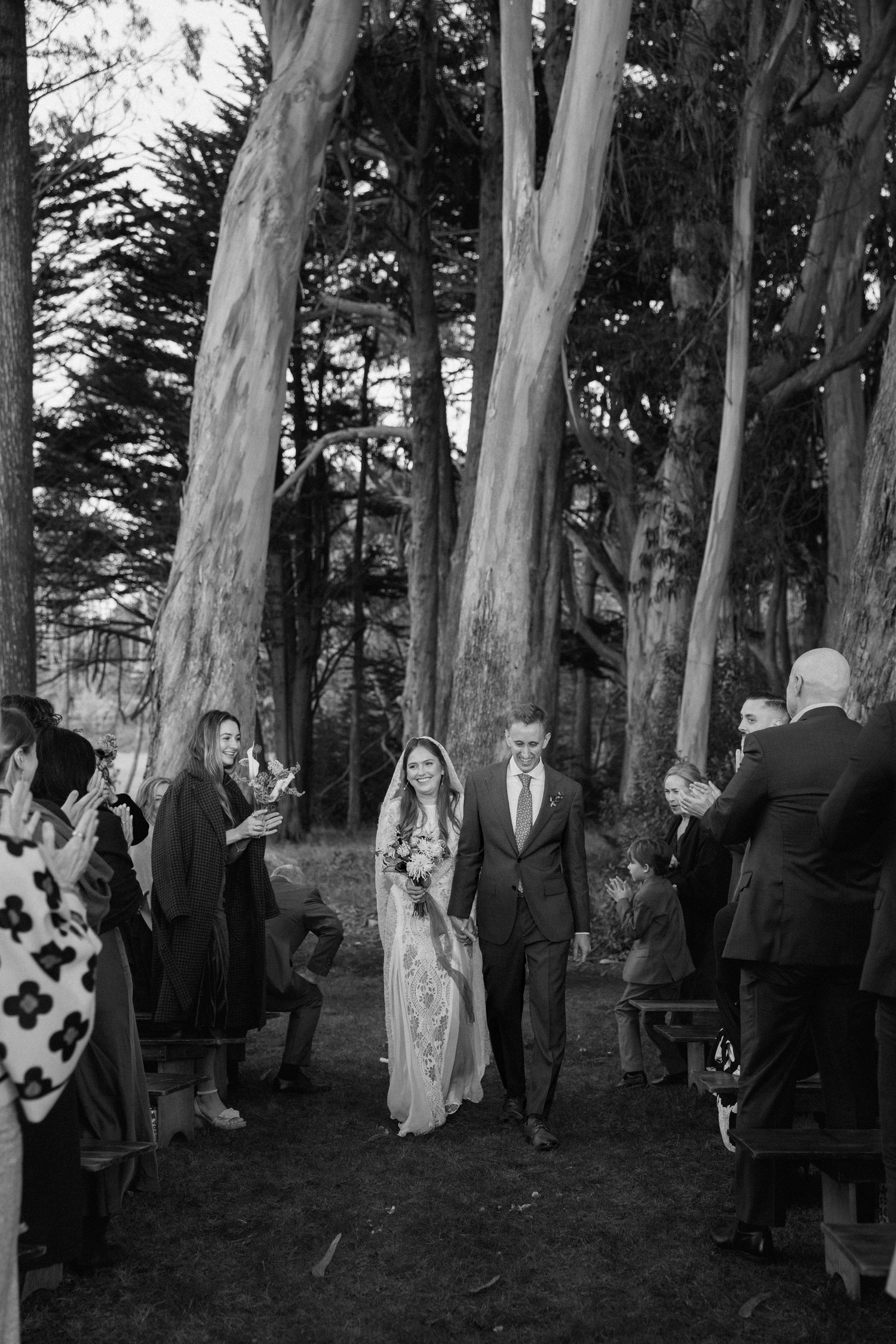 Wedding day ceremony at Spring Ranch in Mendocino, California, captured by Makayla Miranda Photo