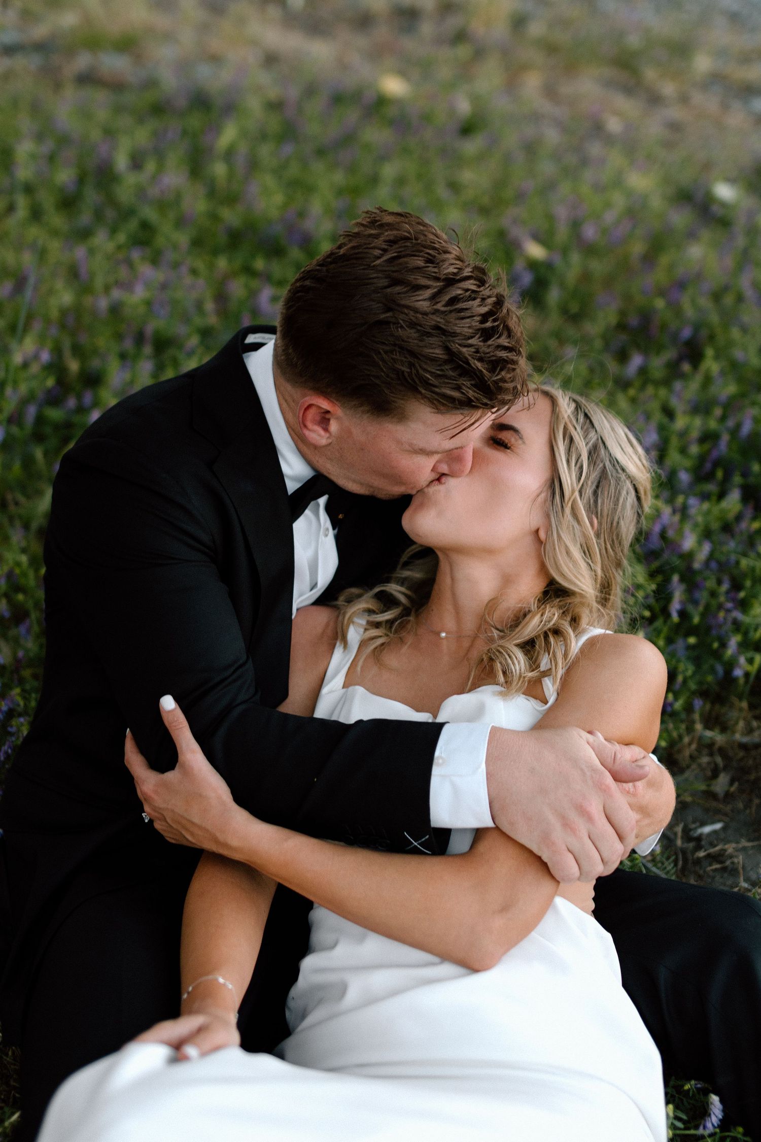 Couple on wedding day Cottonwood, California, captured by Makayla Miranda Photo.