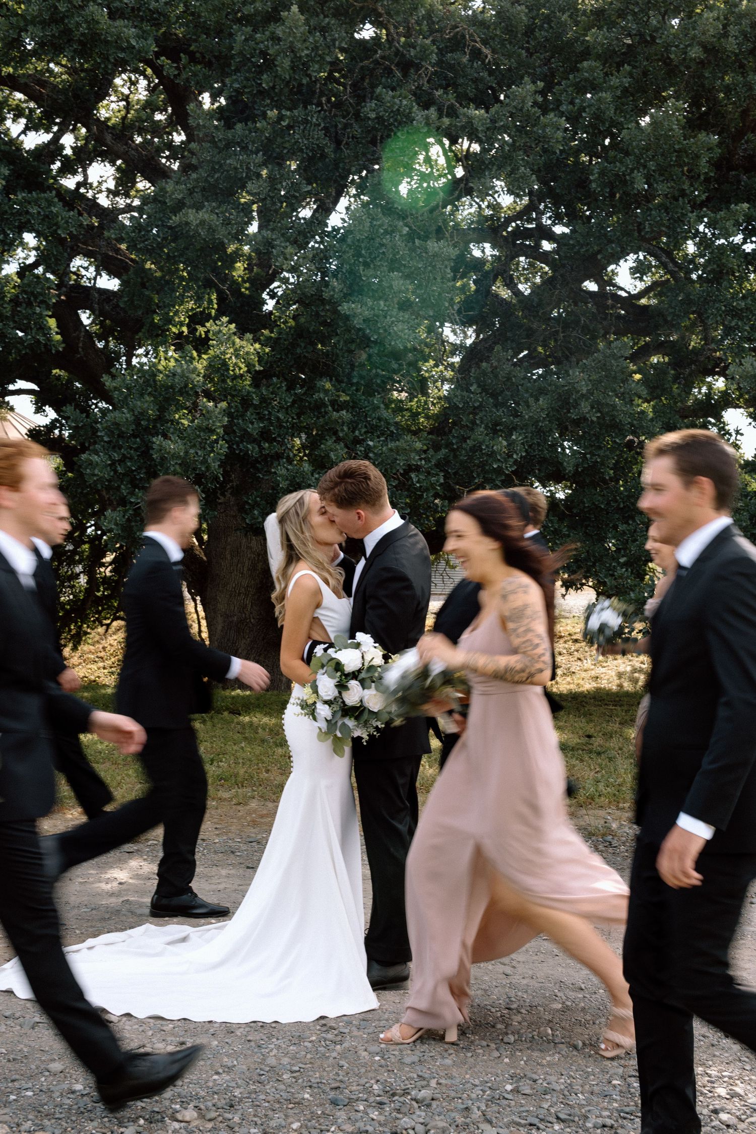 Couple on wedding day Cottonwood, California, captured by Makayla Miranda Photo.