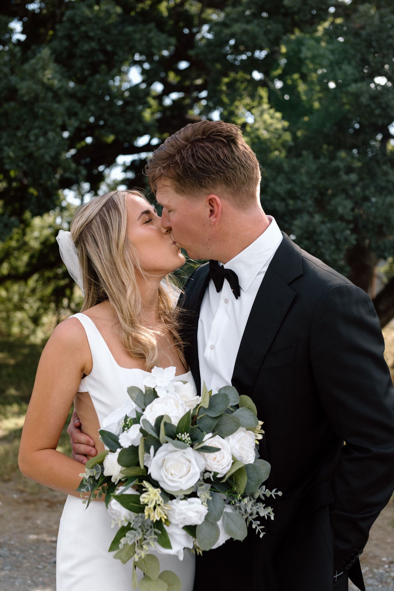 Couple on wedding day Cottonwood, California, captured by Makayla Miranda Photo.