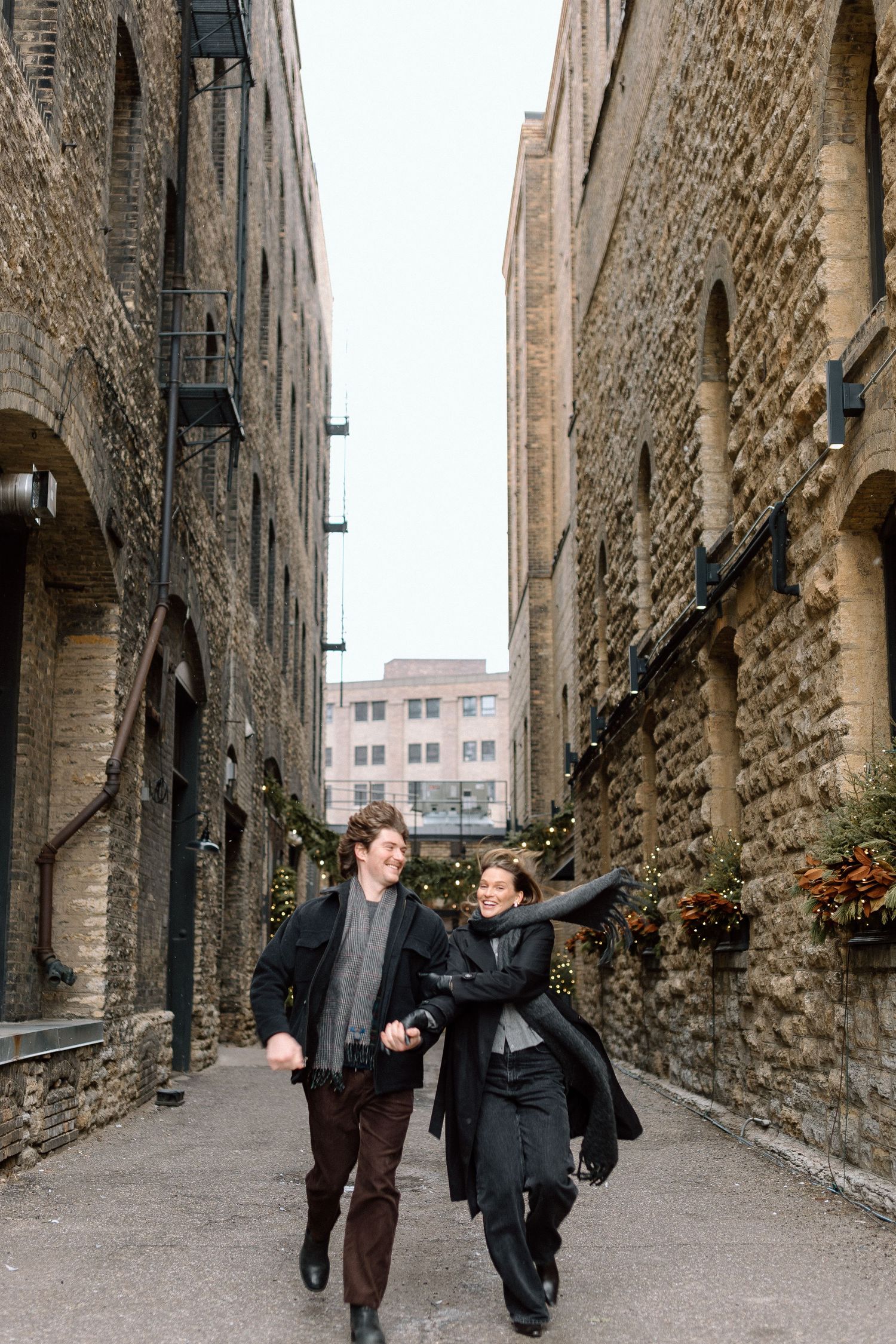 Couples session in North Loop Minneapolis, Minnesota. Captured by Makayla Miranda Photo.