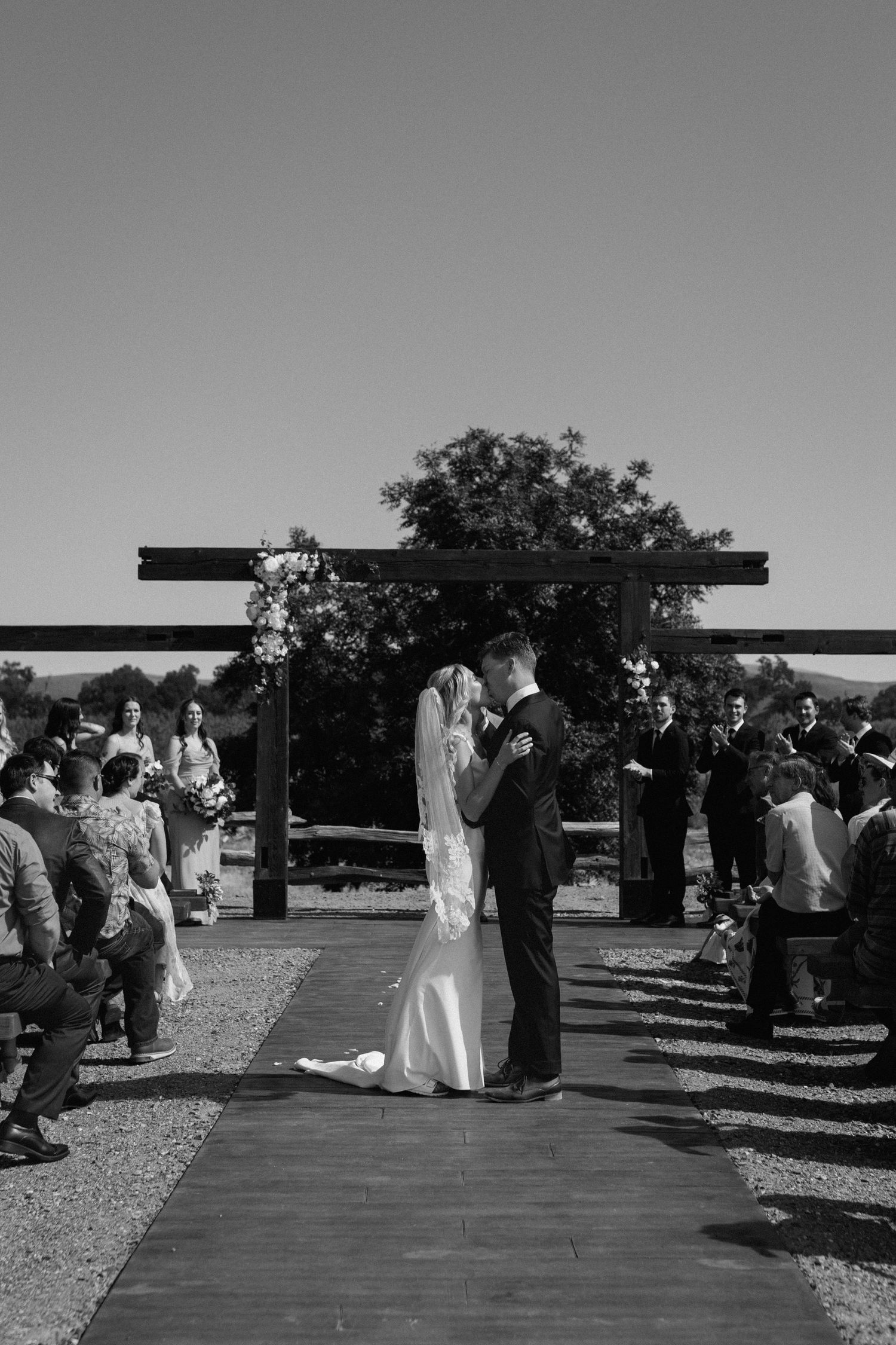 Couple on wedding day Cottonwood, California, captured by Makayla Miranda Photo.