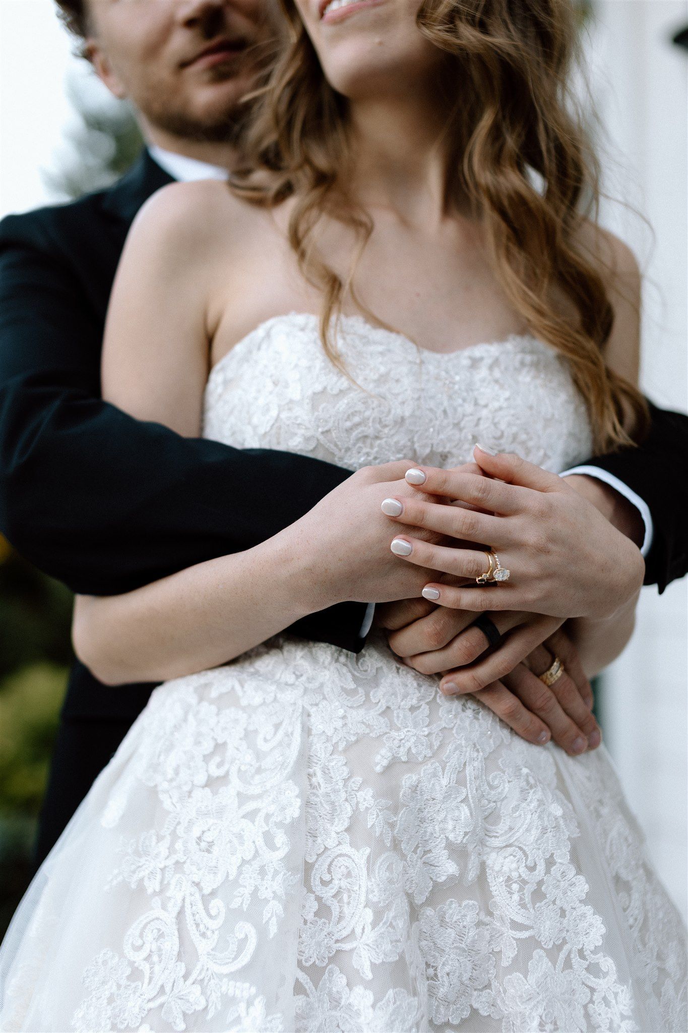 Couple on their wedding day in Portland, Oregon, captured by Makayla Miranda Photo