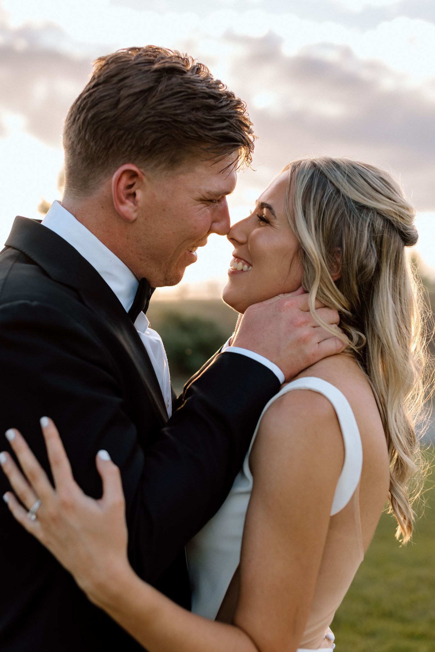 Couple on wedding day Cottonwood, California, captured by Makayla Miranda Photo.