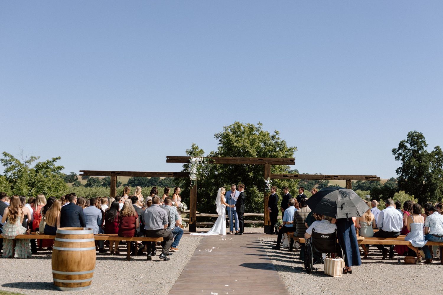 Couple on wedding day Cottonwood, California, captured by Makayla Miranda Photo.