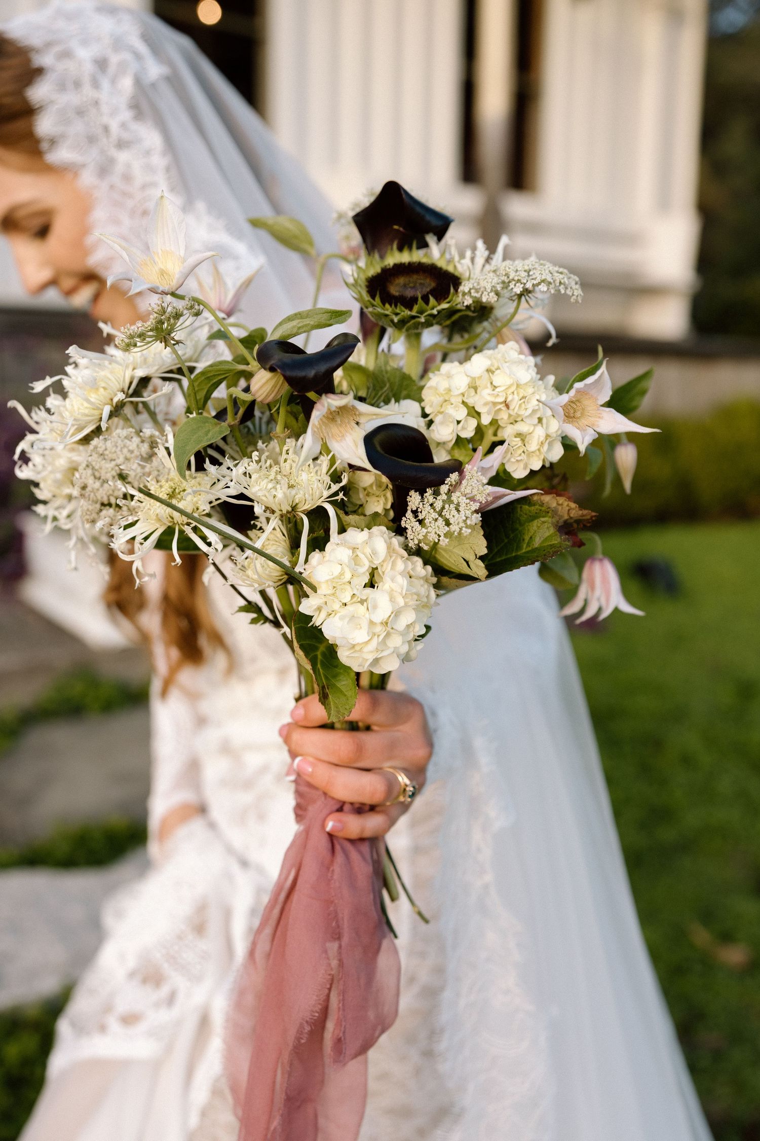 Wedding day flowers at Spring Ranch in Mendocino, California, captured by Makayla Miranda Photo
