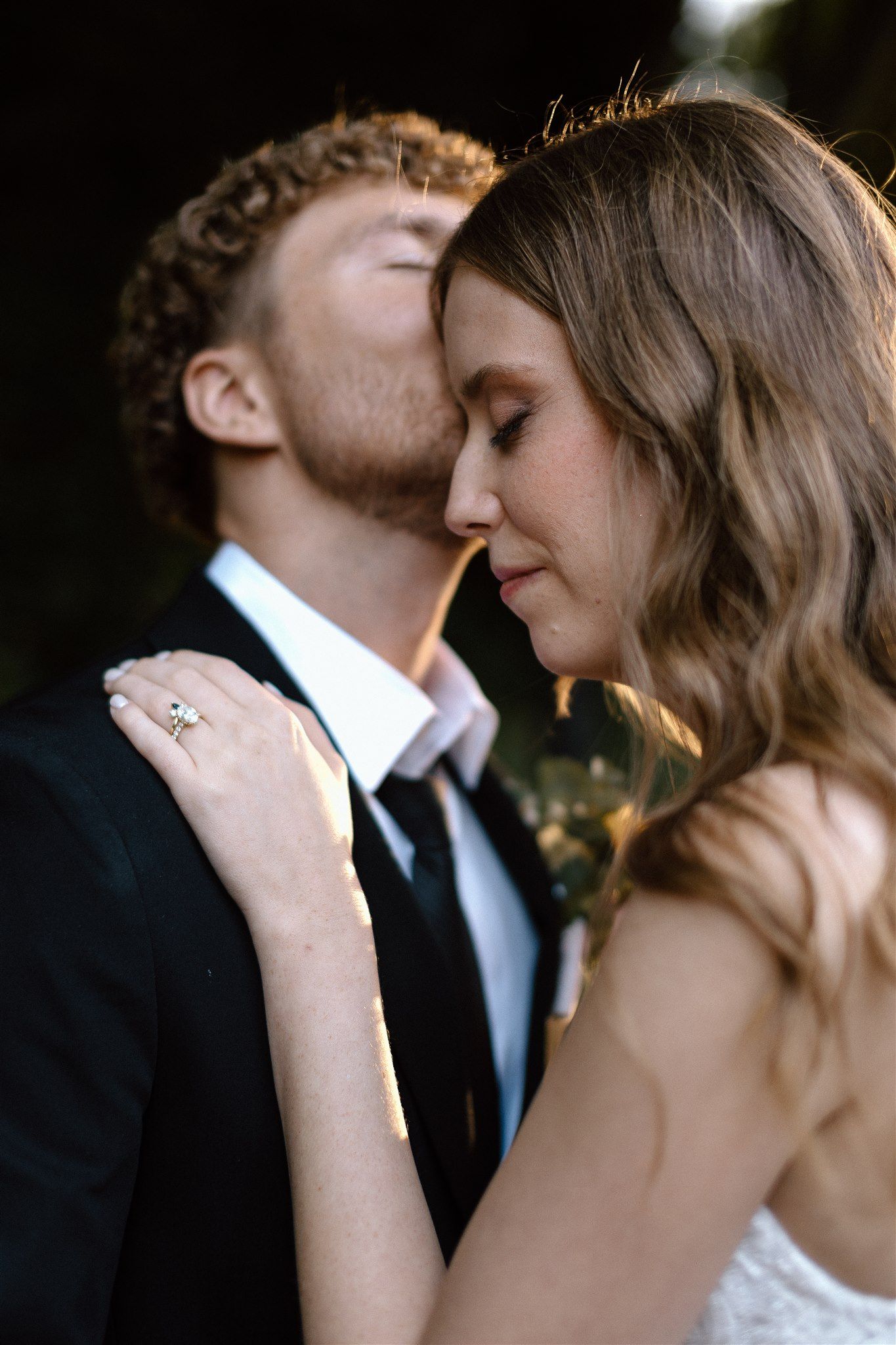 Couple on their wedding day in Portland, Oregon, captured by Makayla Miranda Photo