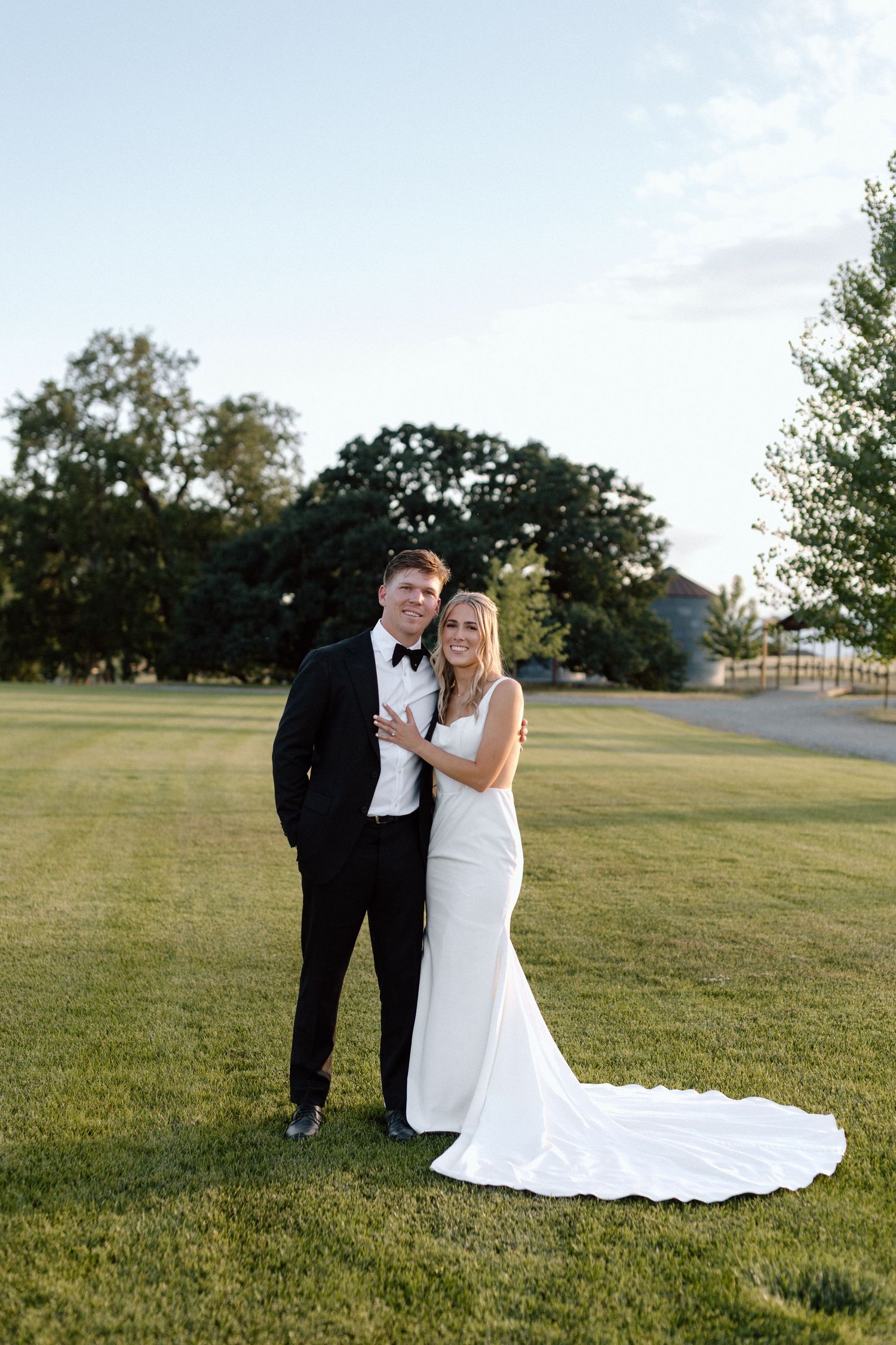 Couple on wedding day Cottonwood, California, captured by Makayla Miranda Photo.
