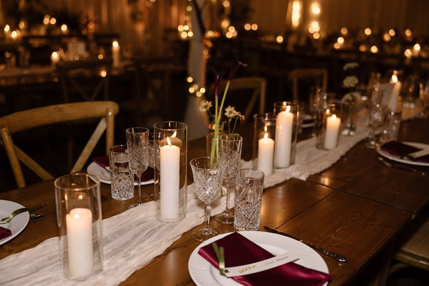 Wedding day reception at Spring Ranch in Mendocino, California, captured by Makayla Miranda Photo