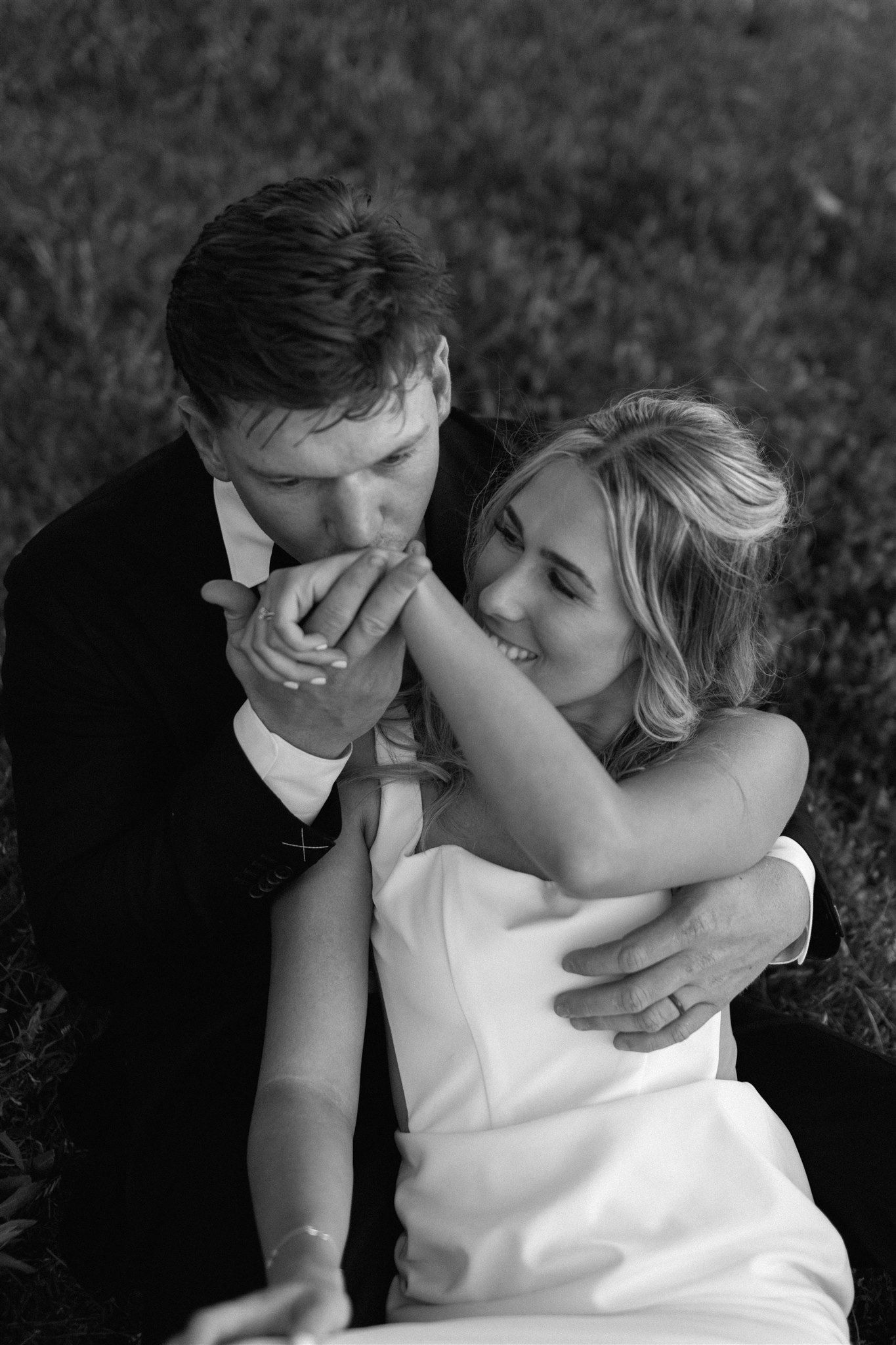 Couple on wedding day Cottonwood, California, captured by Makayla Miranda Photo.