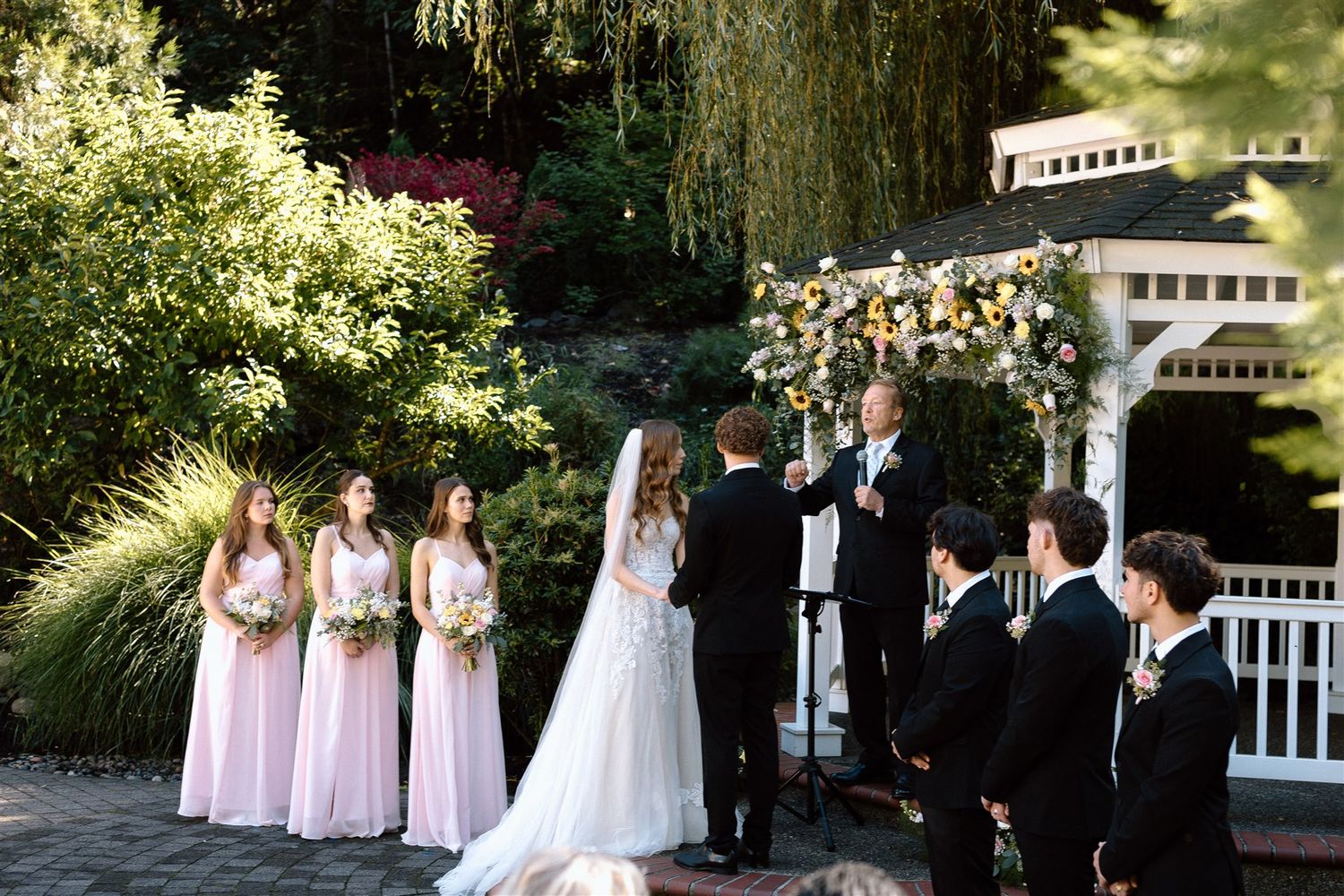 Couple on their wedding day in Portland, Oregon, captured by Makayla Miranda Photo