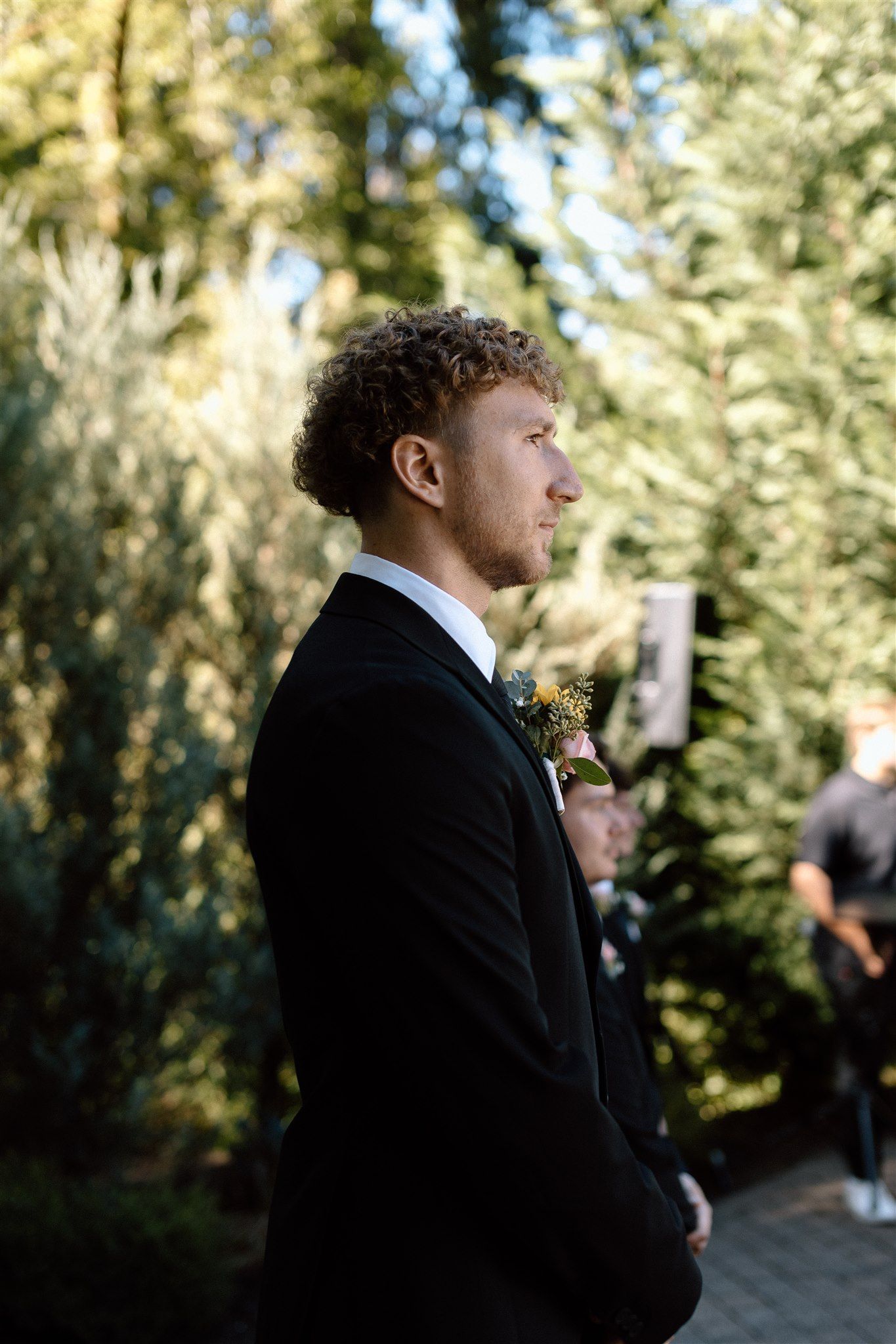 Couple on their wedding day in Portland, Oregon, captured by Makayla Miranda Photo