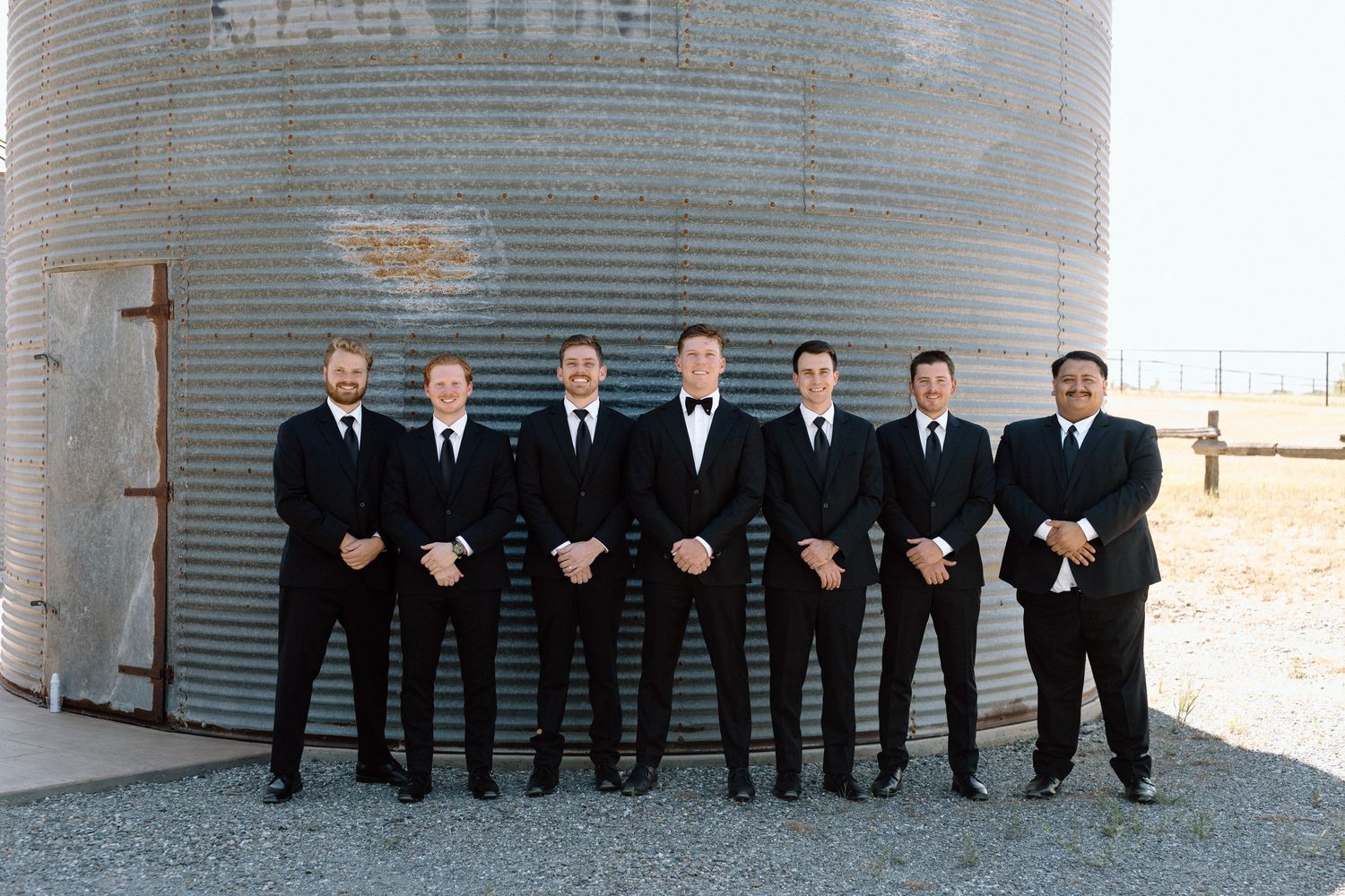 Bridal party on wedding day Cottonwood, California, captured by Makayla Miranda Photo.