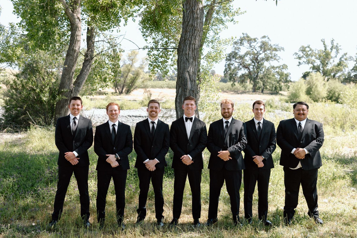 Bridal party on wedding day Cottonwood, California, captured by Makayla Miranda Photo.
