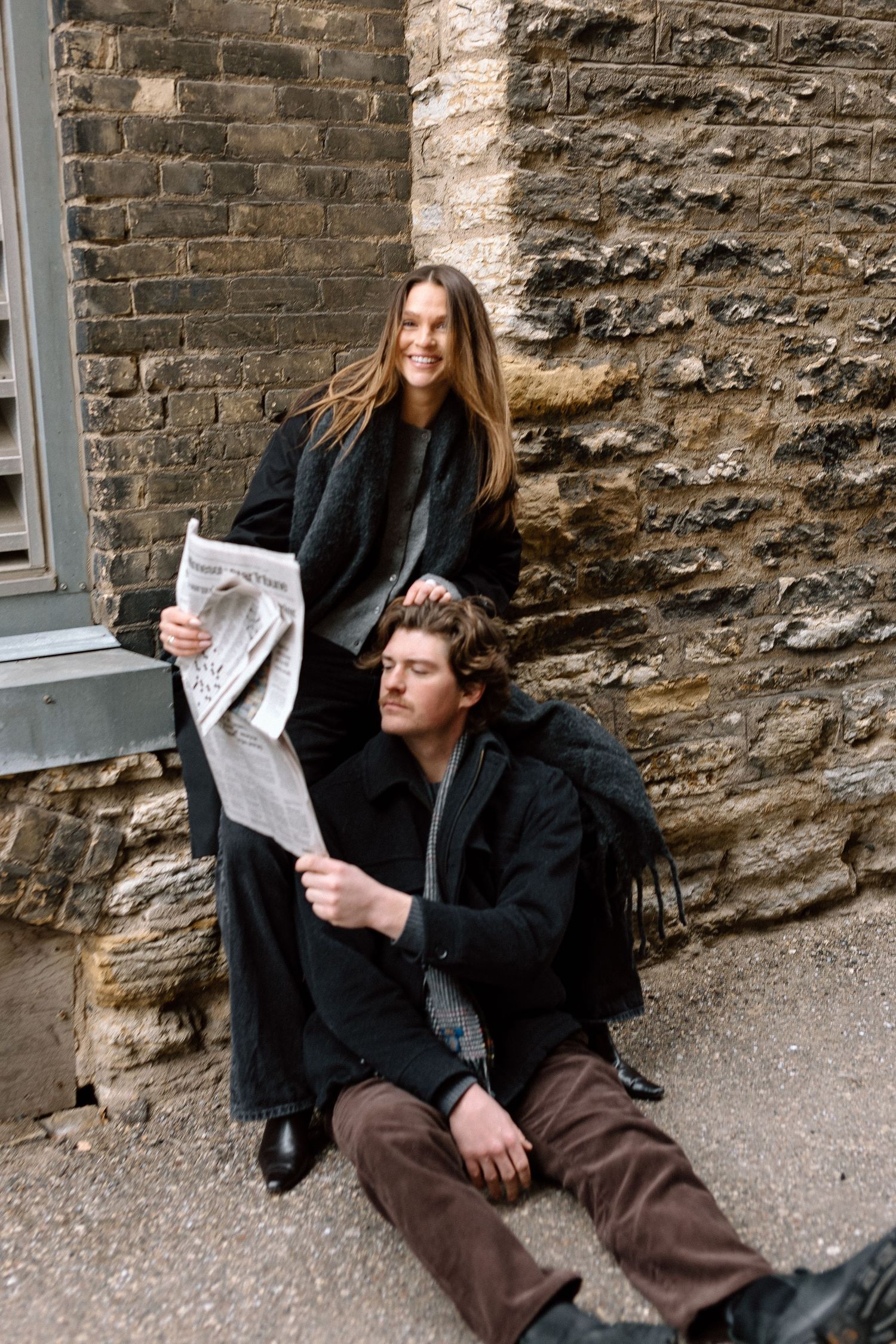 Couples session in North Loop Minneapolis, Minnesota. Captured by Makayla Miranda Photo.