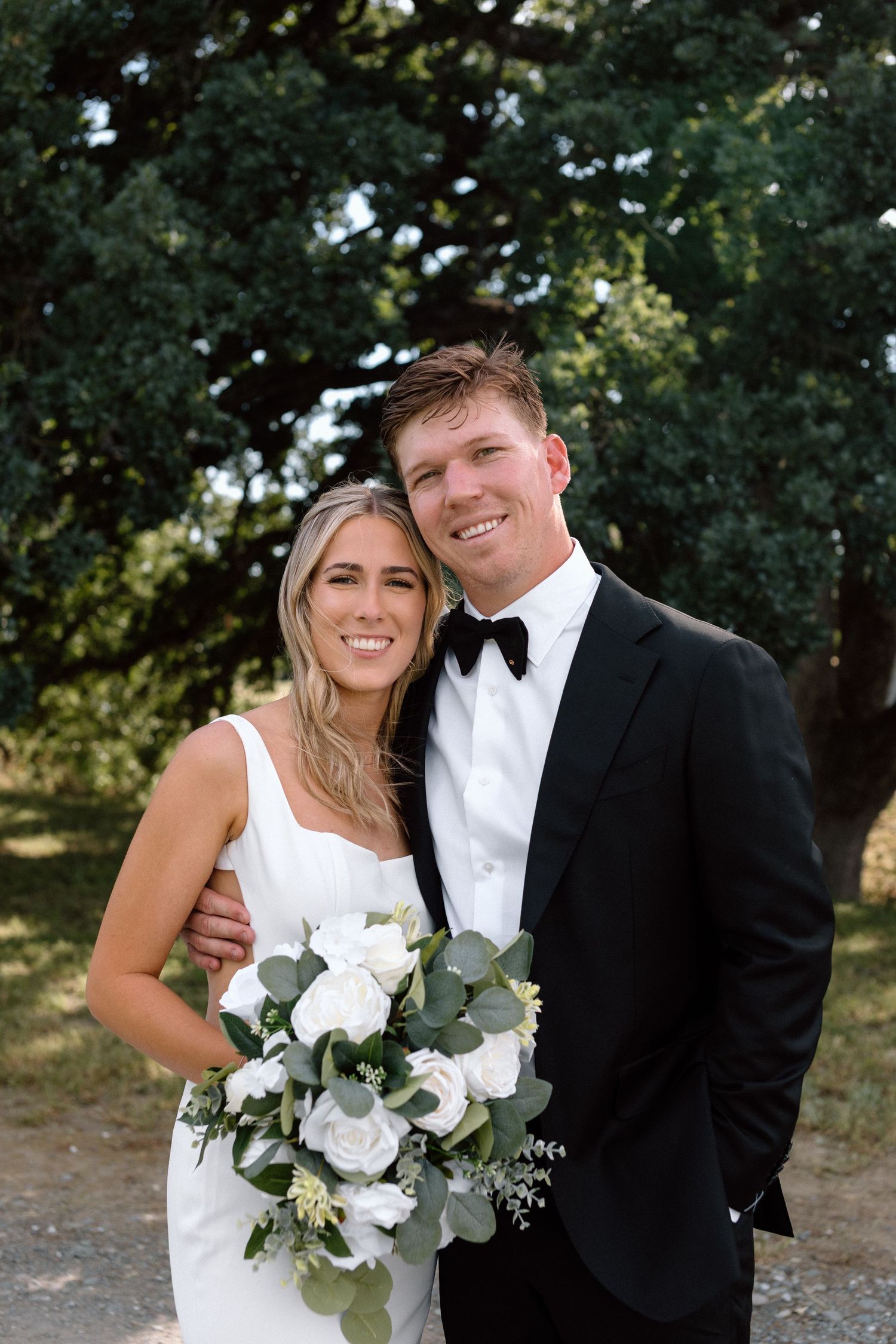 Couple on wedding day Cottonwood, California, captured by Makayla Miranda Photo.