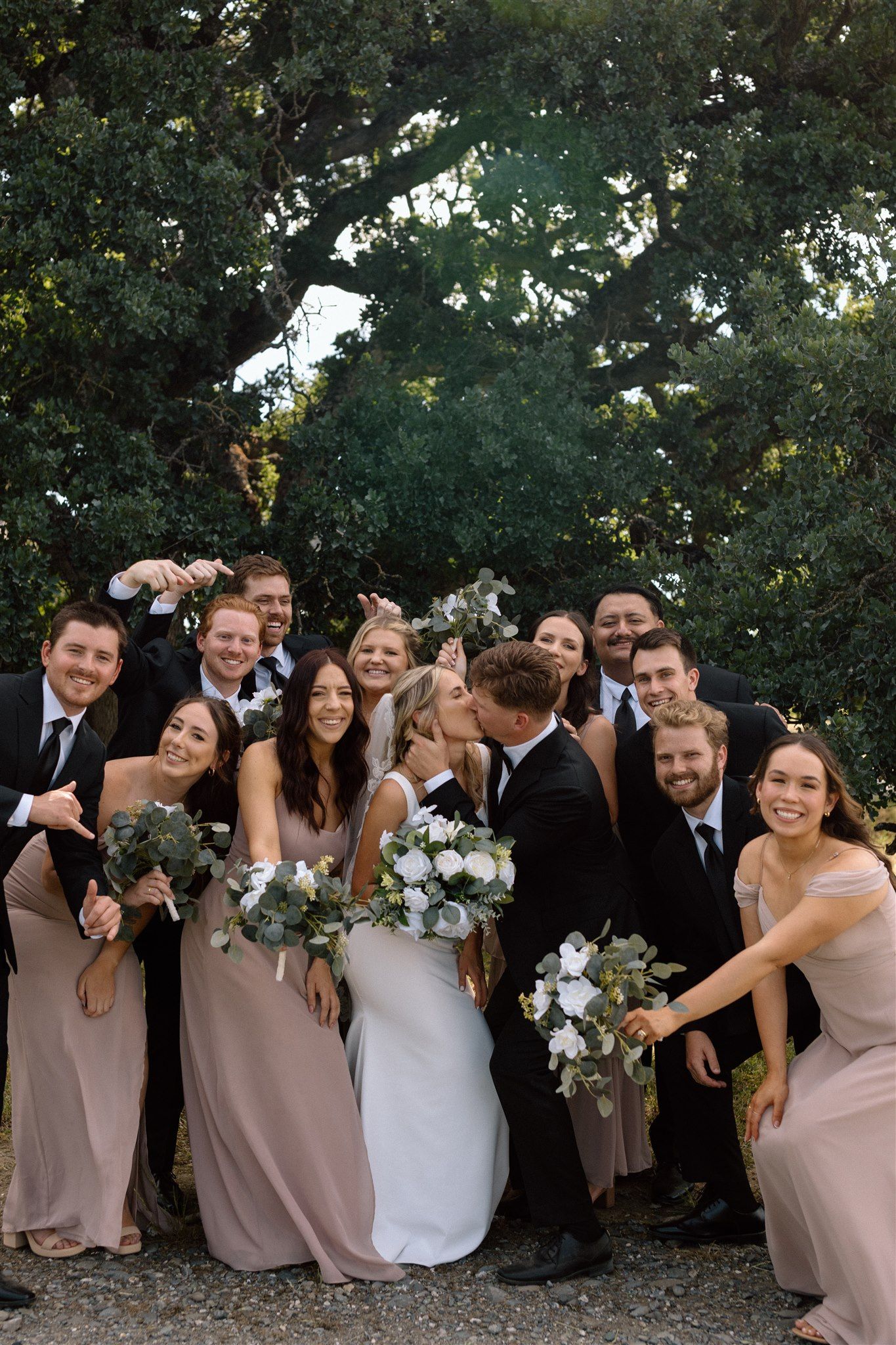 Couple on wedding day Cottonwood, California, captured by Makayla Miranda Photo.