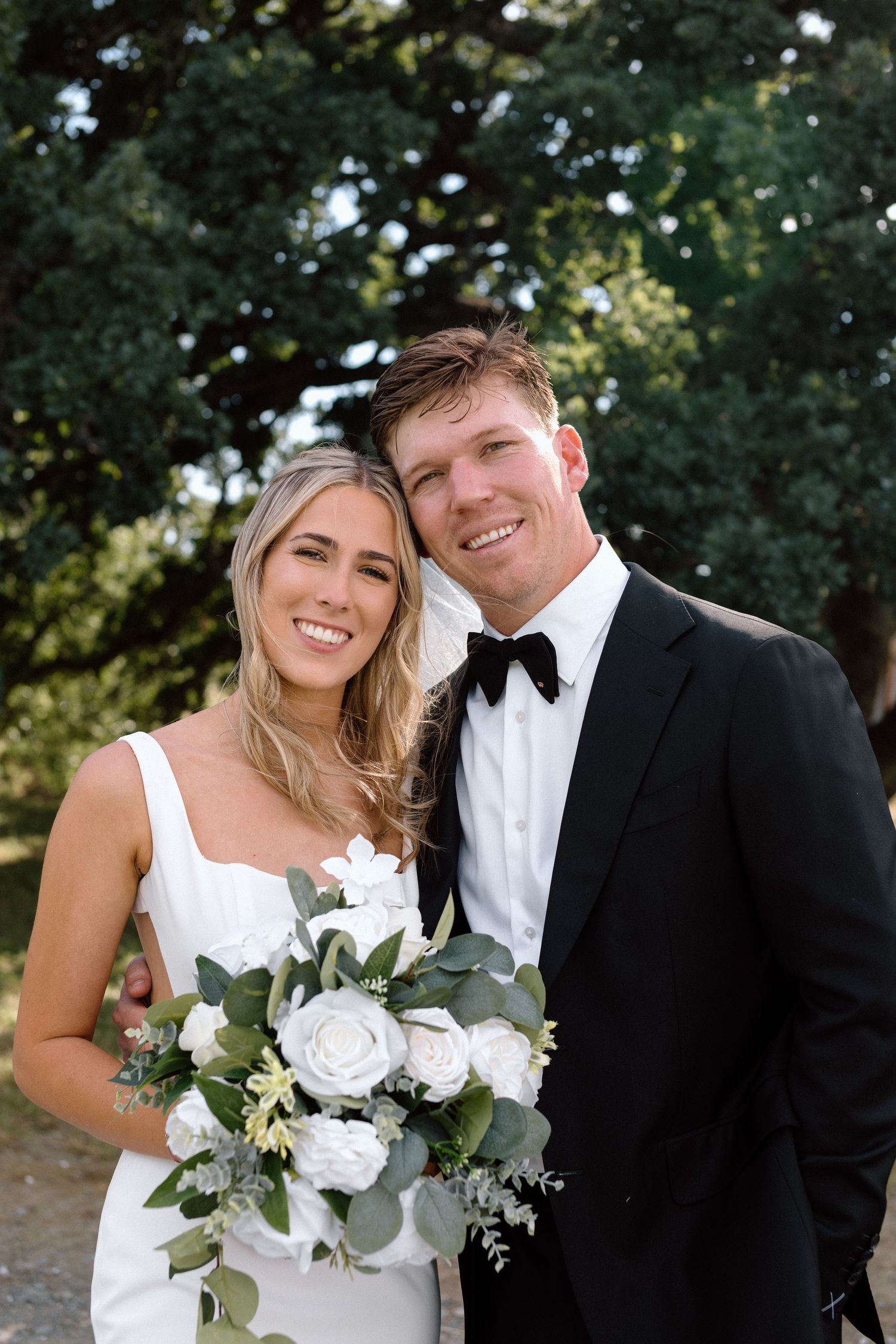 Couple on wedding day Cottonwood, California, captured by Makayla Miranda Photo.