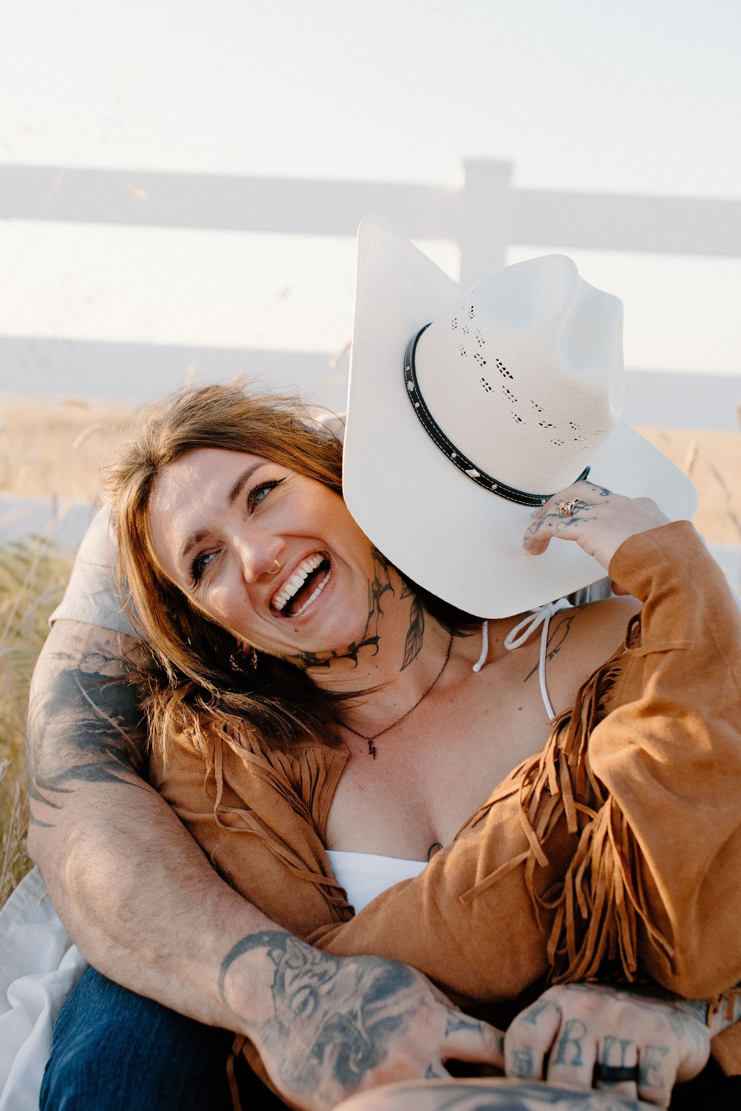 Romantic country engagement portraits in Redding, California.