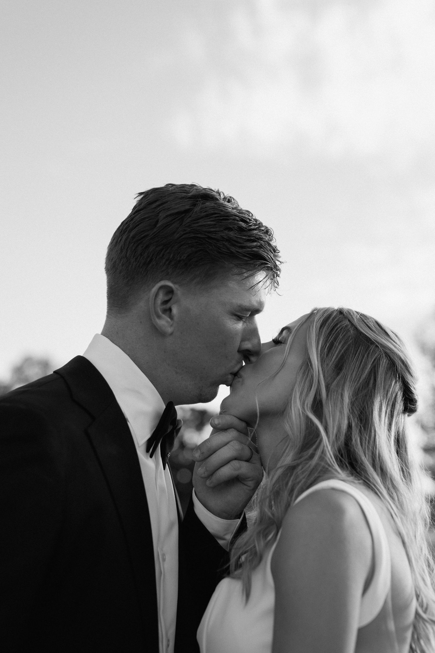 Couple on wedding day Cottonwood, California, captured by Makayla Miranda Photo.