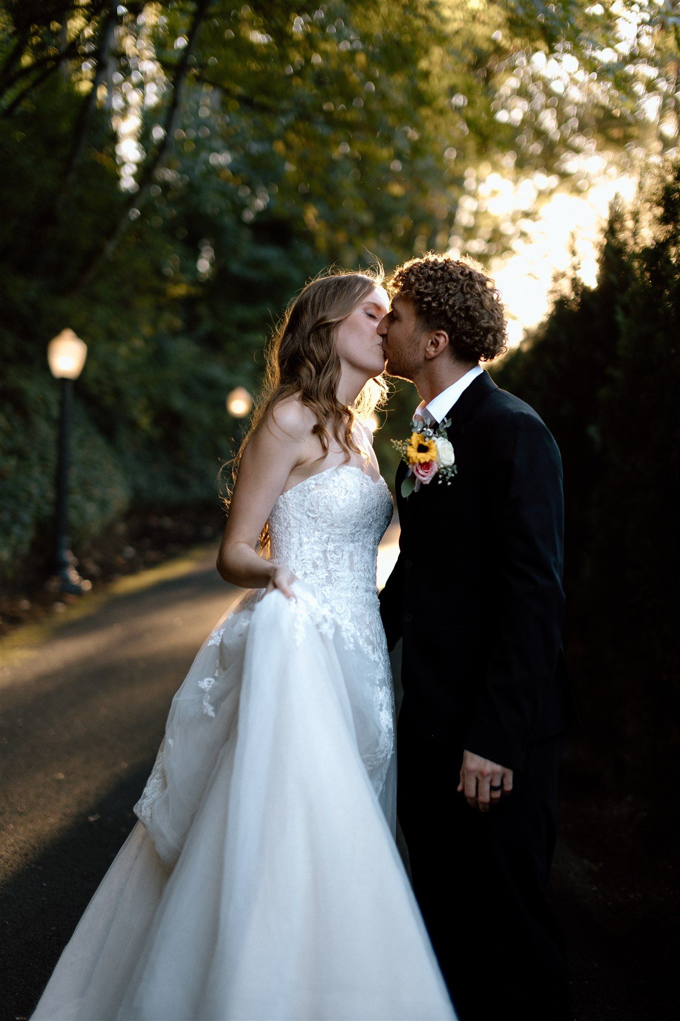 Couple on their wedding day in Portland, Oregon, captured by Makayla Miranda Photo