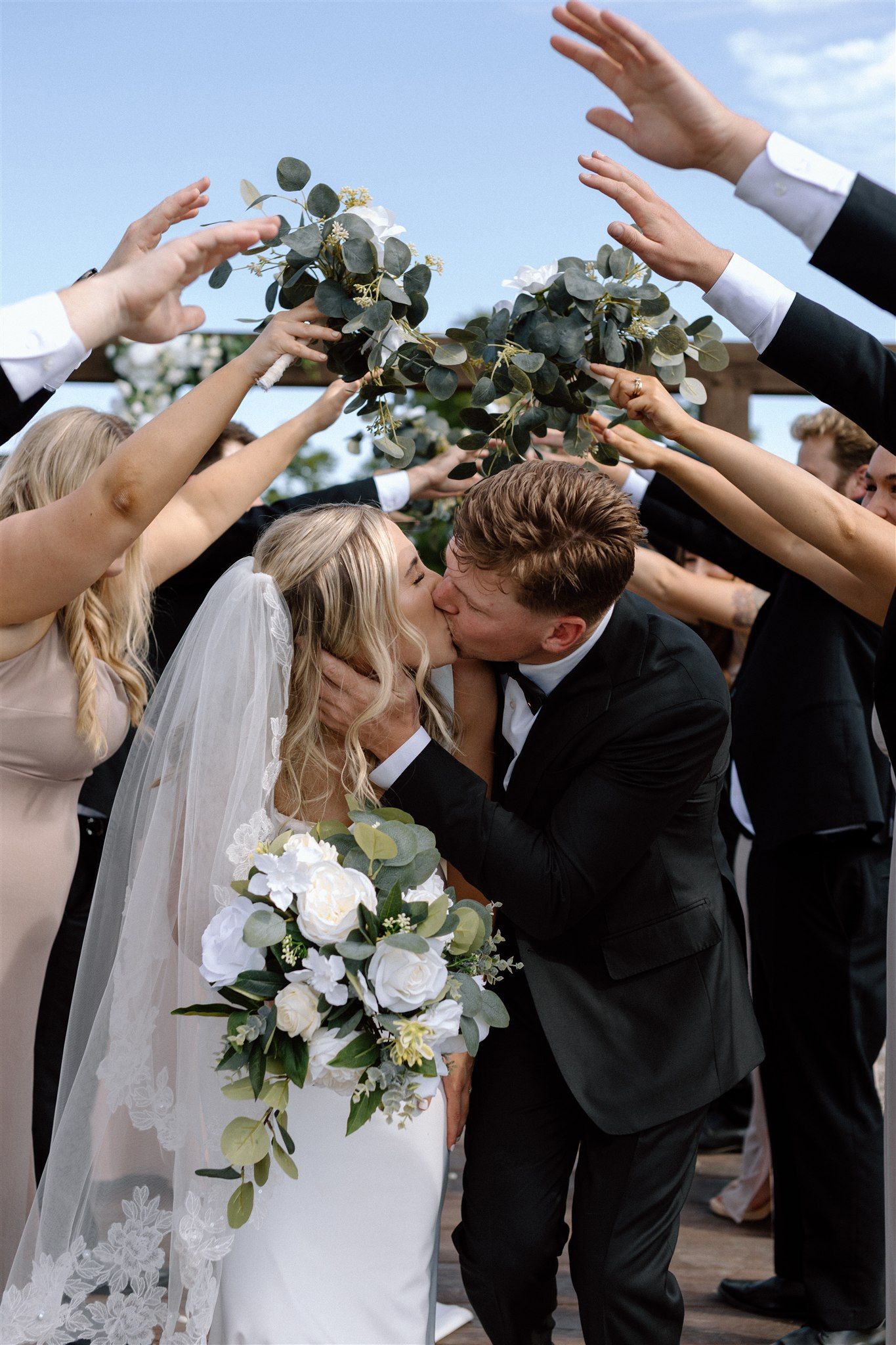 Couple on wedding day Cottonwood, California, captured by Makayla Miranda Photo.