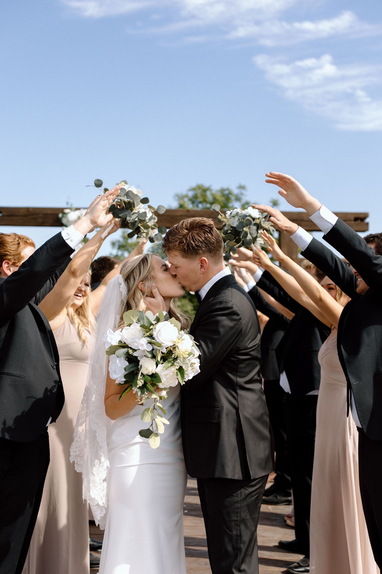 Couple on wedding day Cottonwood, California, captured by Makayla Miranda Photo.