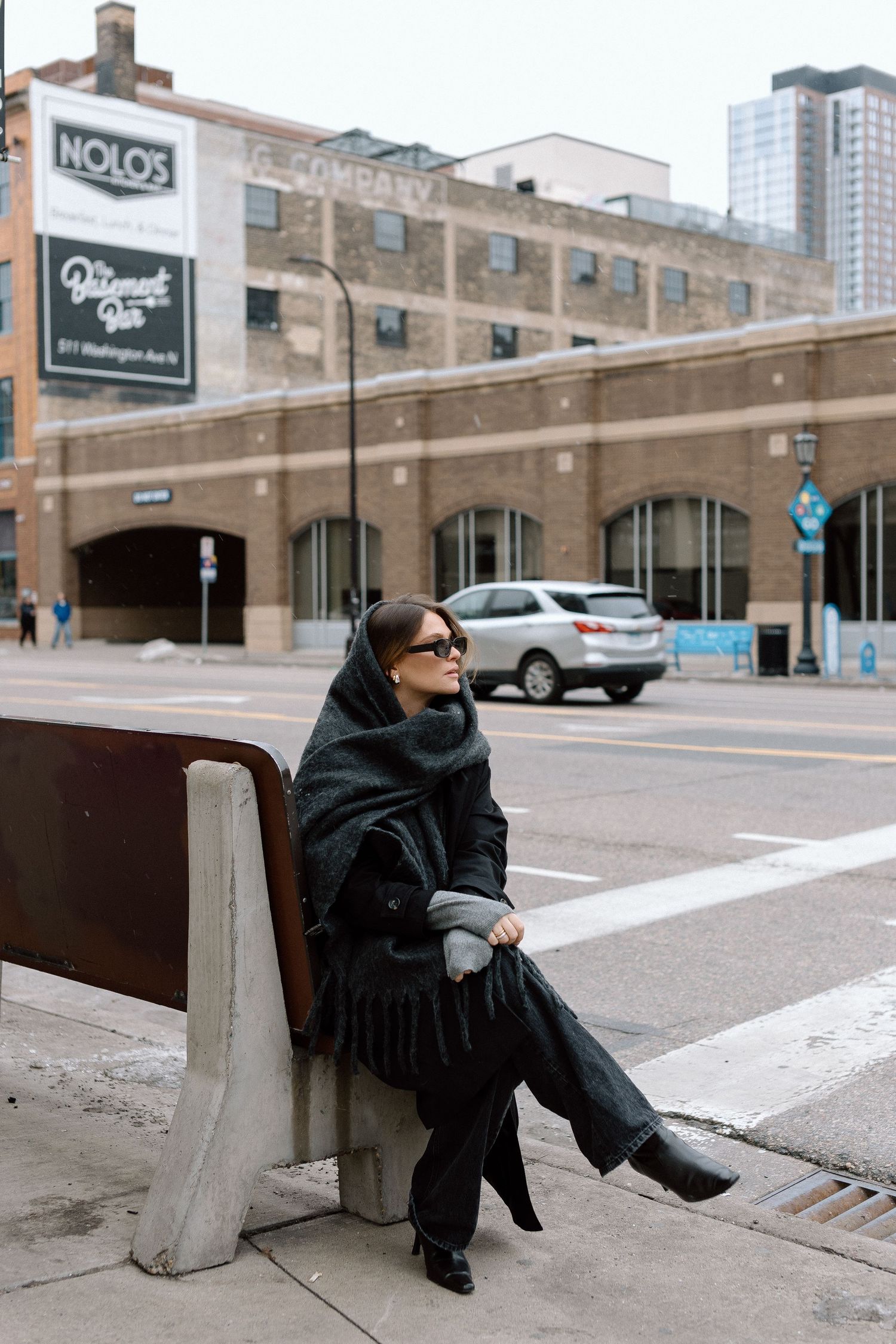 Couples session in North Loop Minneapolis, Minnesota. Captured by Makayla Miranda Photo.