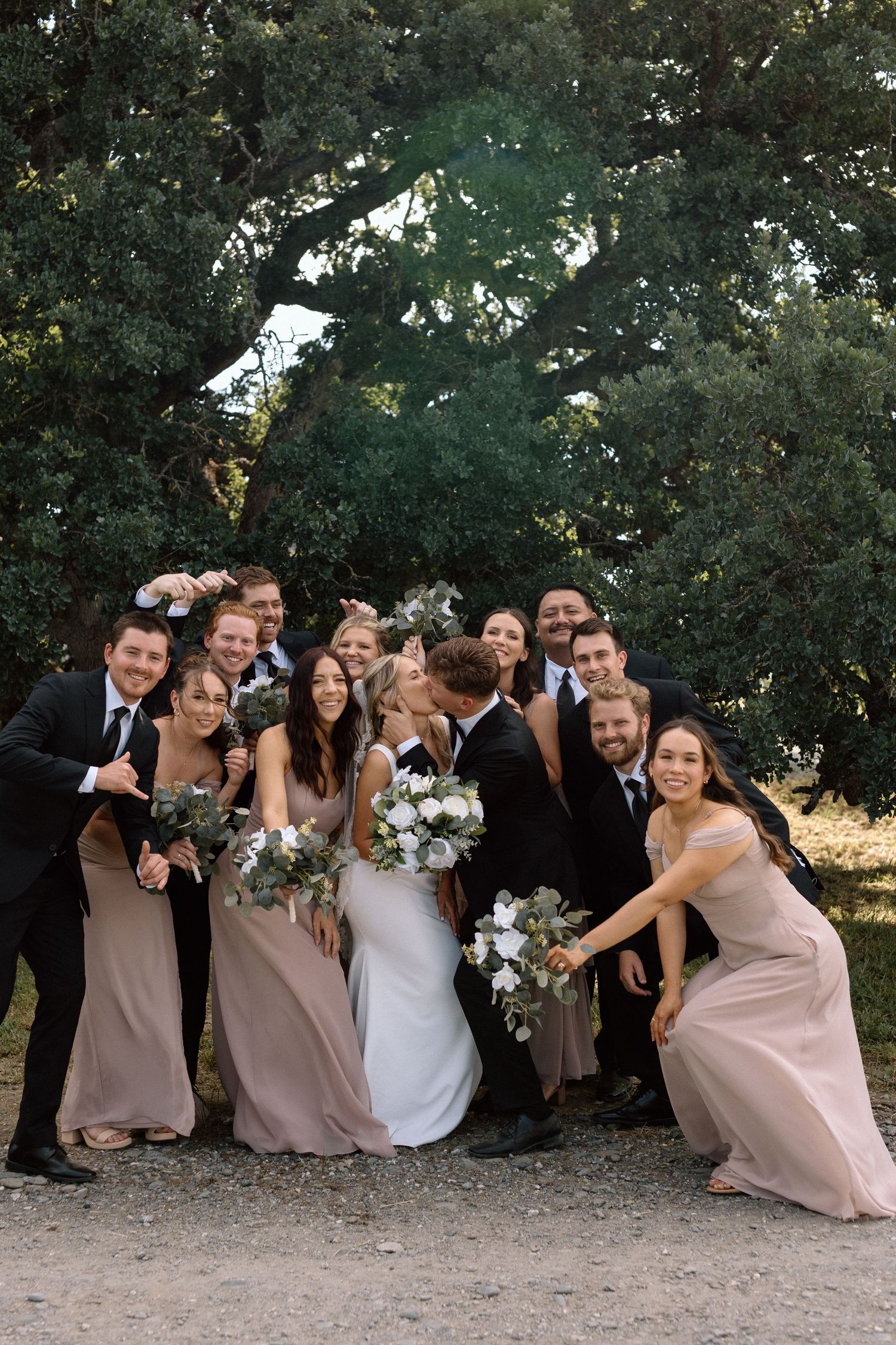 Couple on wedding day Cottonwood, California, captured by Makayla Miranda Photo.
