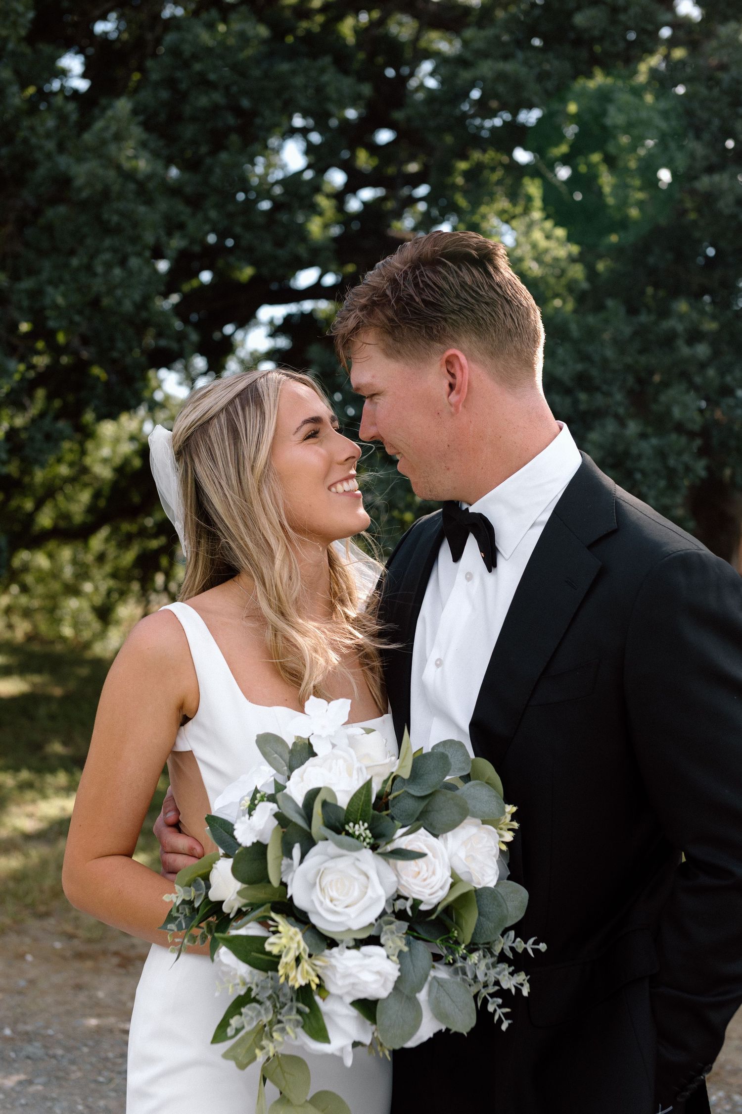 Couple on wedding day Cottonwood, California, captured by Makayla Miranda Photo.