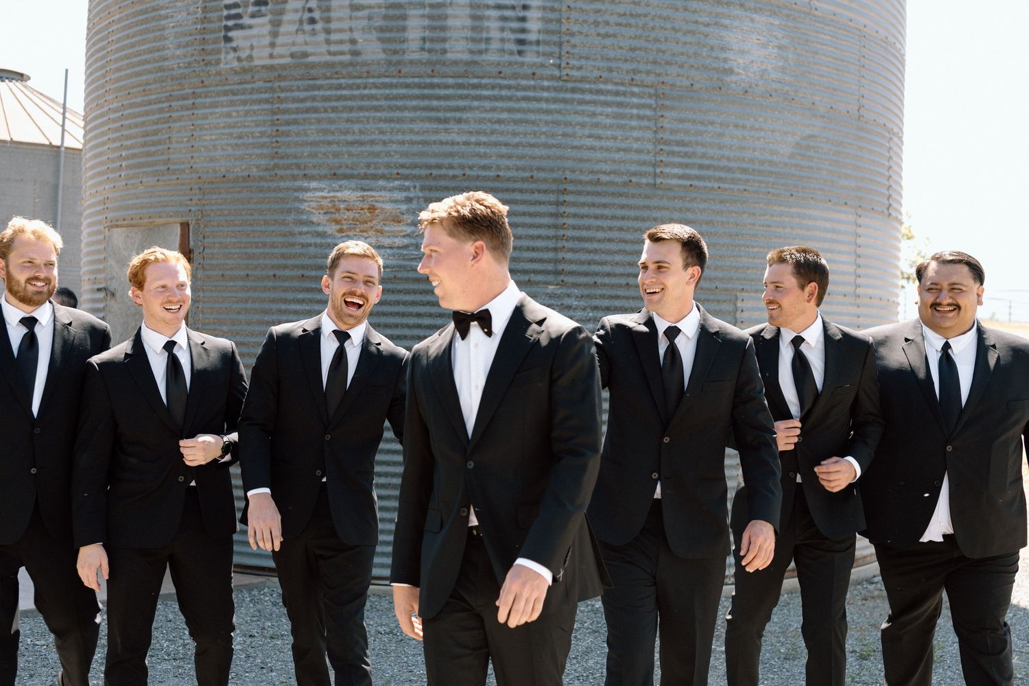 Bridal party on wedding day Cottonwood, California, captured by Makayla Miranda Photo.