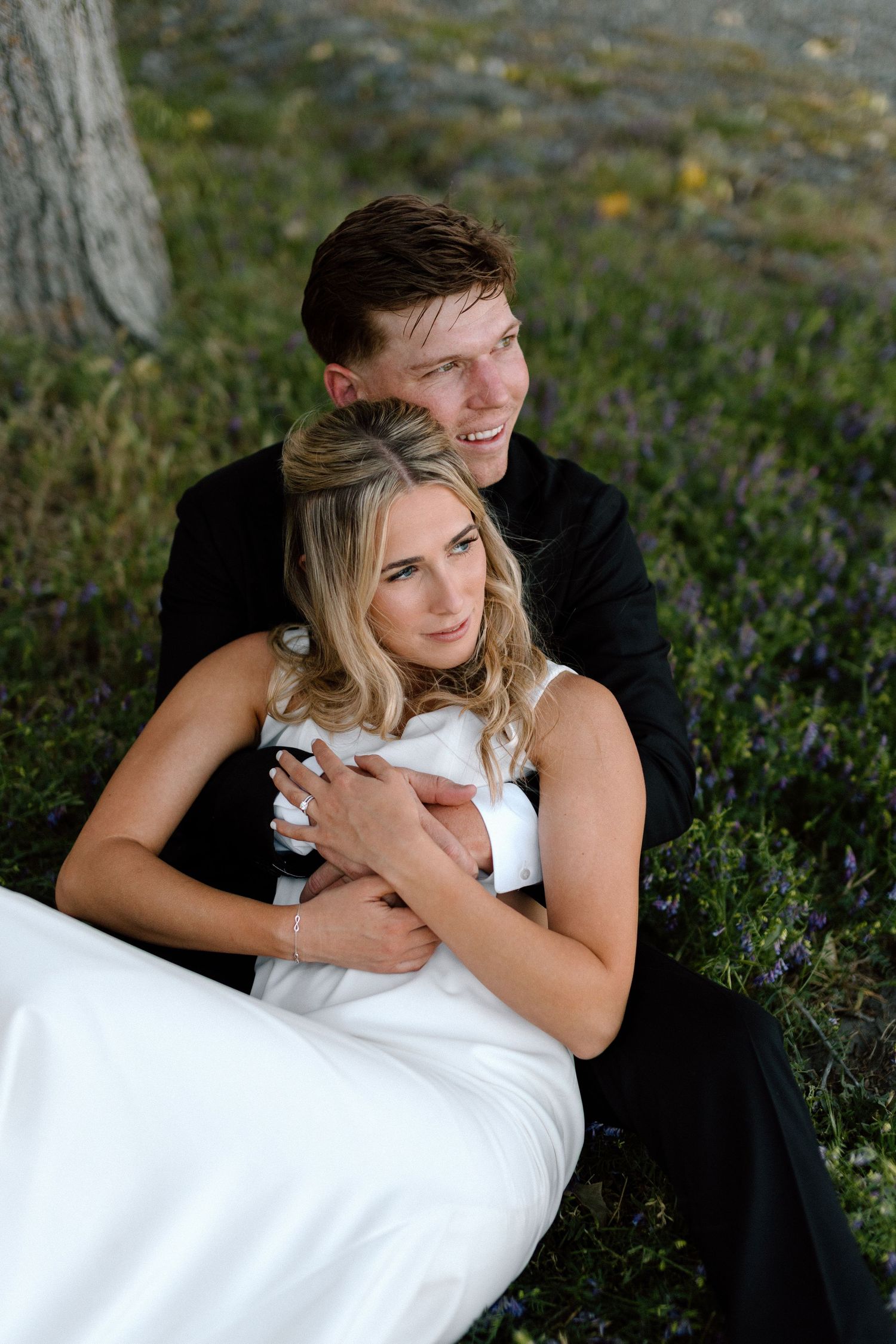 Couple on wedding day Cottonwood, California, captured by Makayla Miranda Photo.