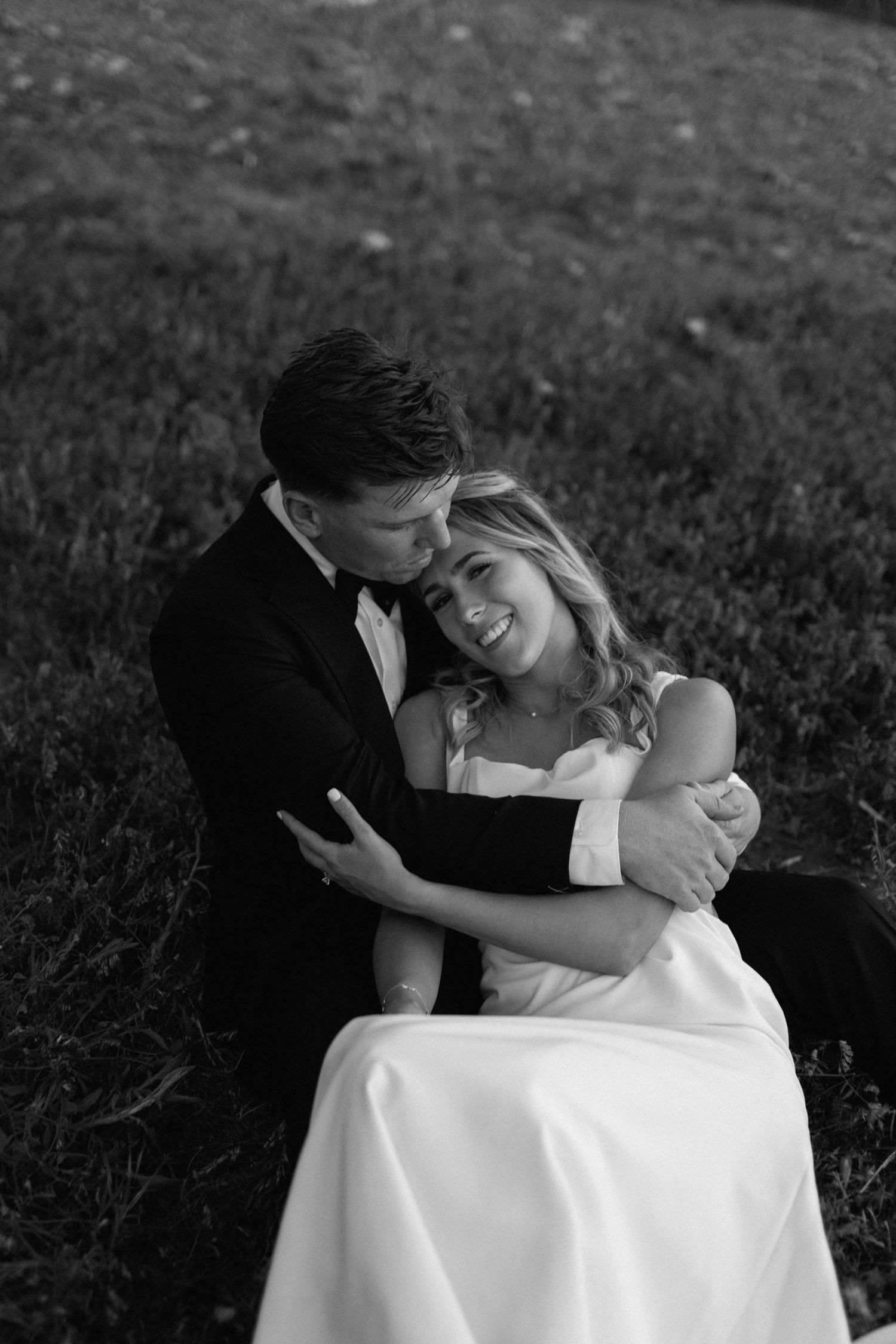 Couple on wedding day Cottonwood, California, captured by Makayla Miranda Photo.