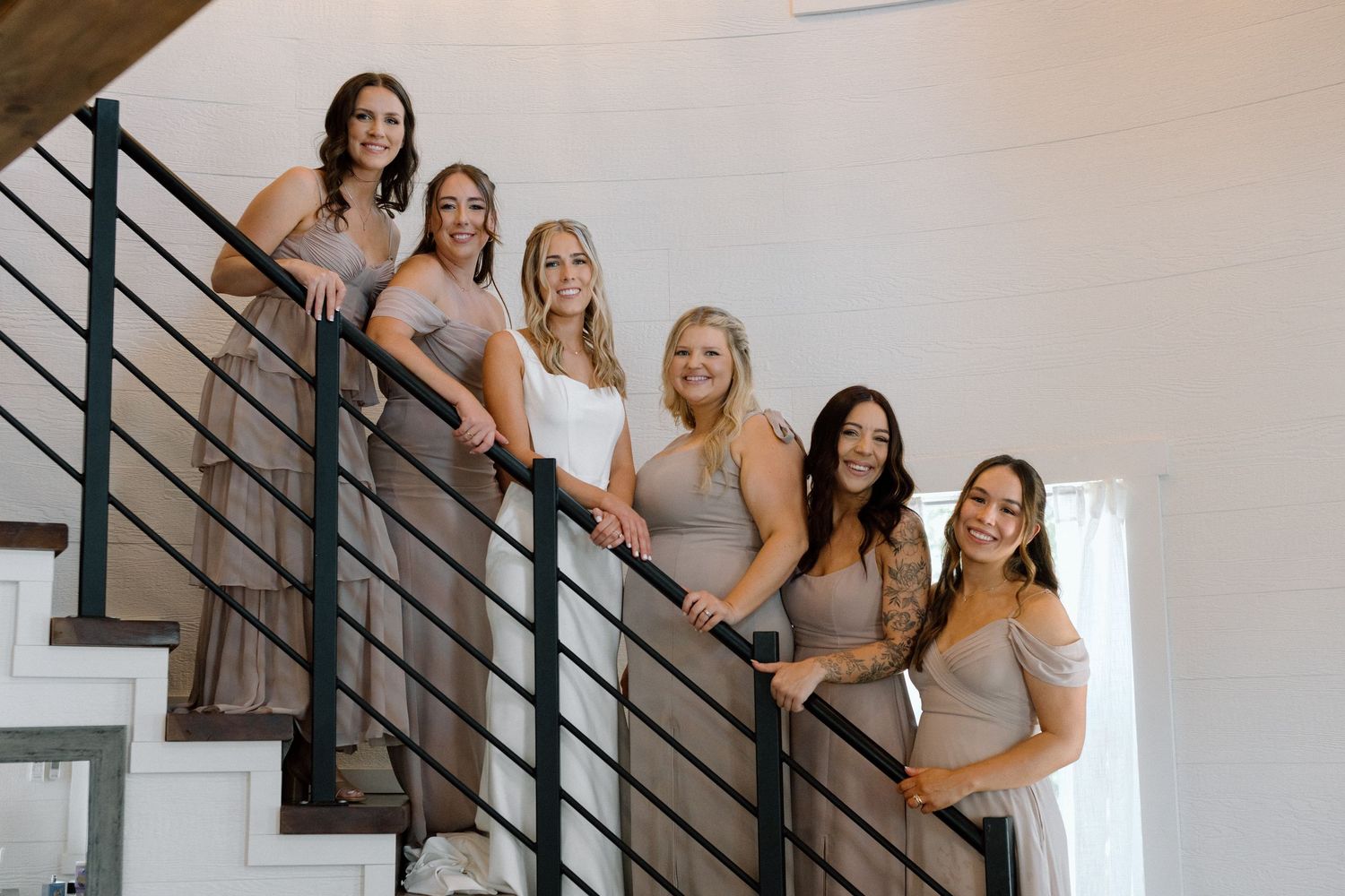 Bridal party on wedding day Cottonwood, California, captured by Makayla Miranda Photo.