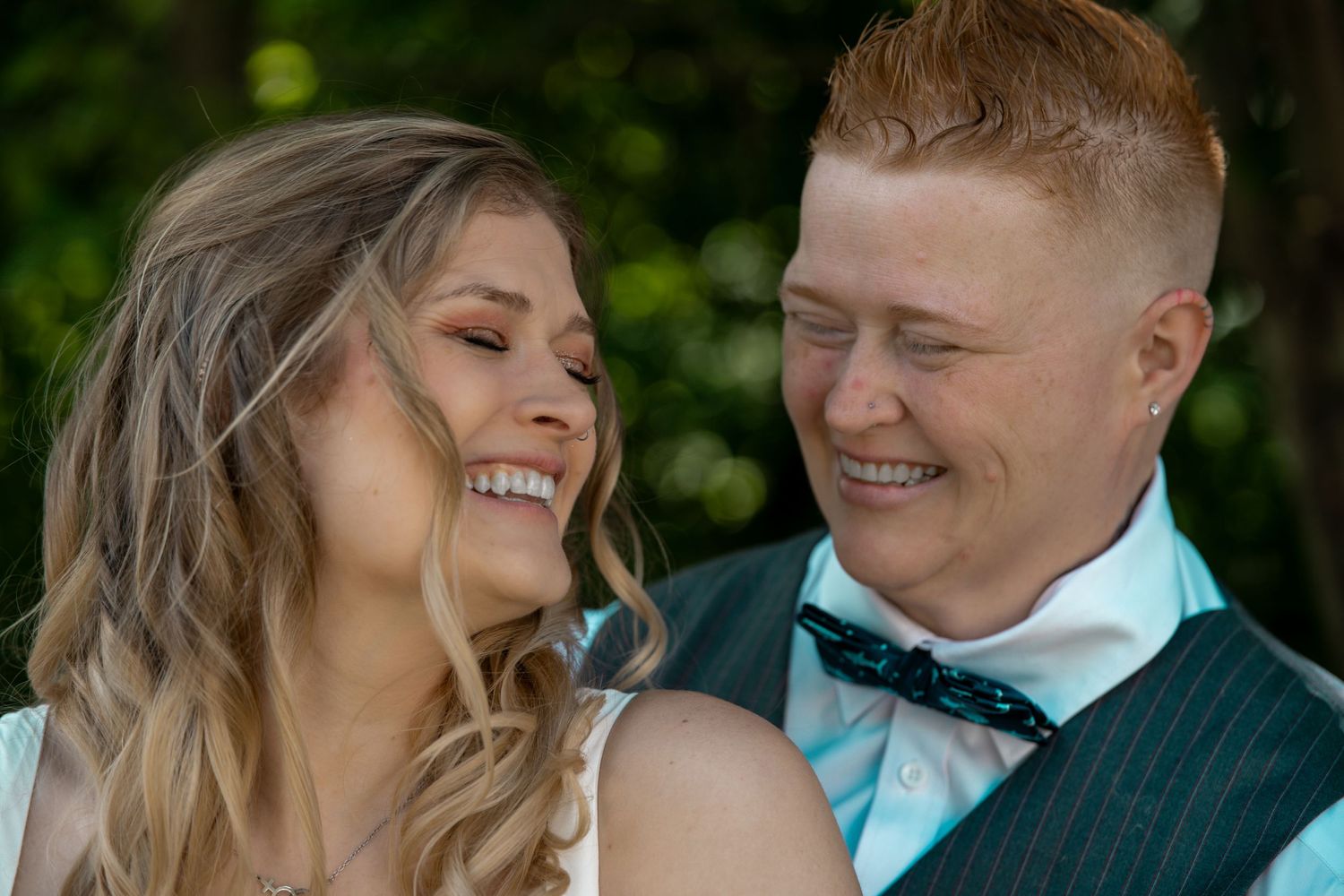 Micro Wedding Elopement Millbury Central MA Massachusetts Same Sex LGBT LGBTQA+ Two Brides Backyard