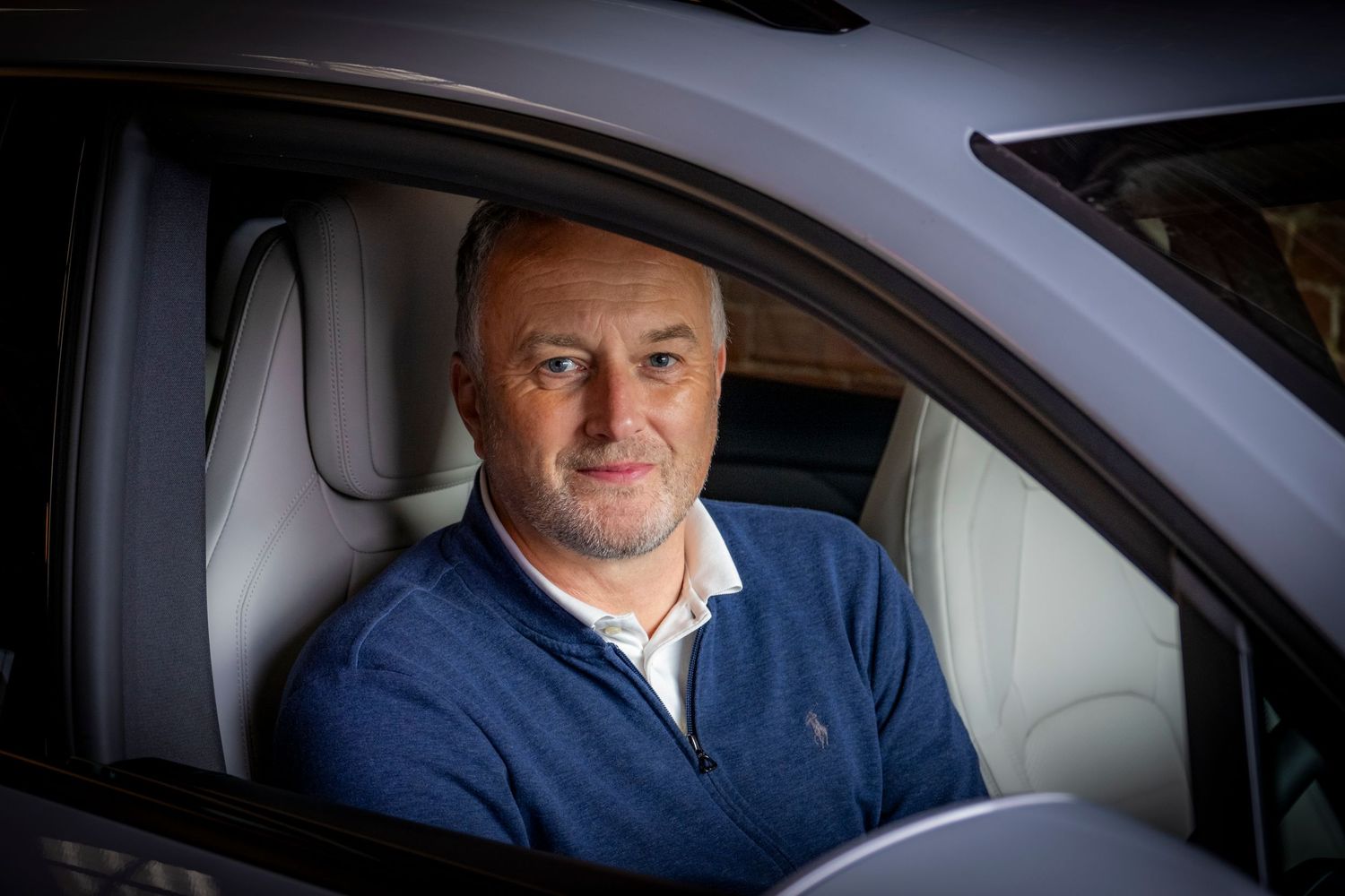 Professional portrait of Yorkshire businessman in studio setting, photographed for branding and marketing