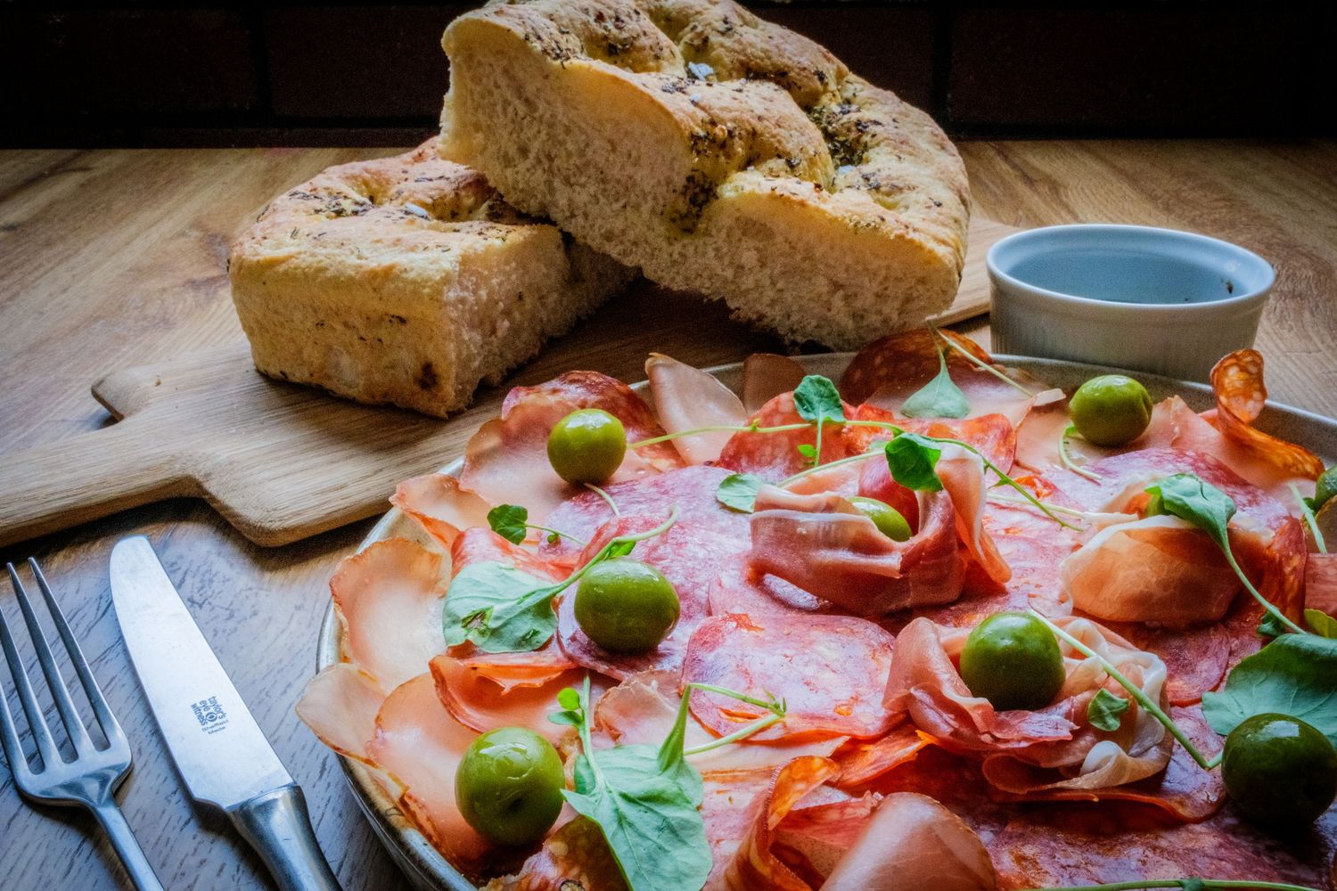 Food photograph of cold meat plater at The Dinner Club in Sheffield, styled to highlight the vibrant colour and texture of the dish