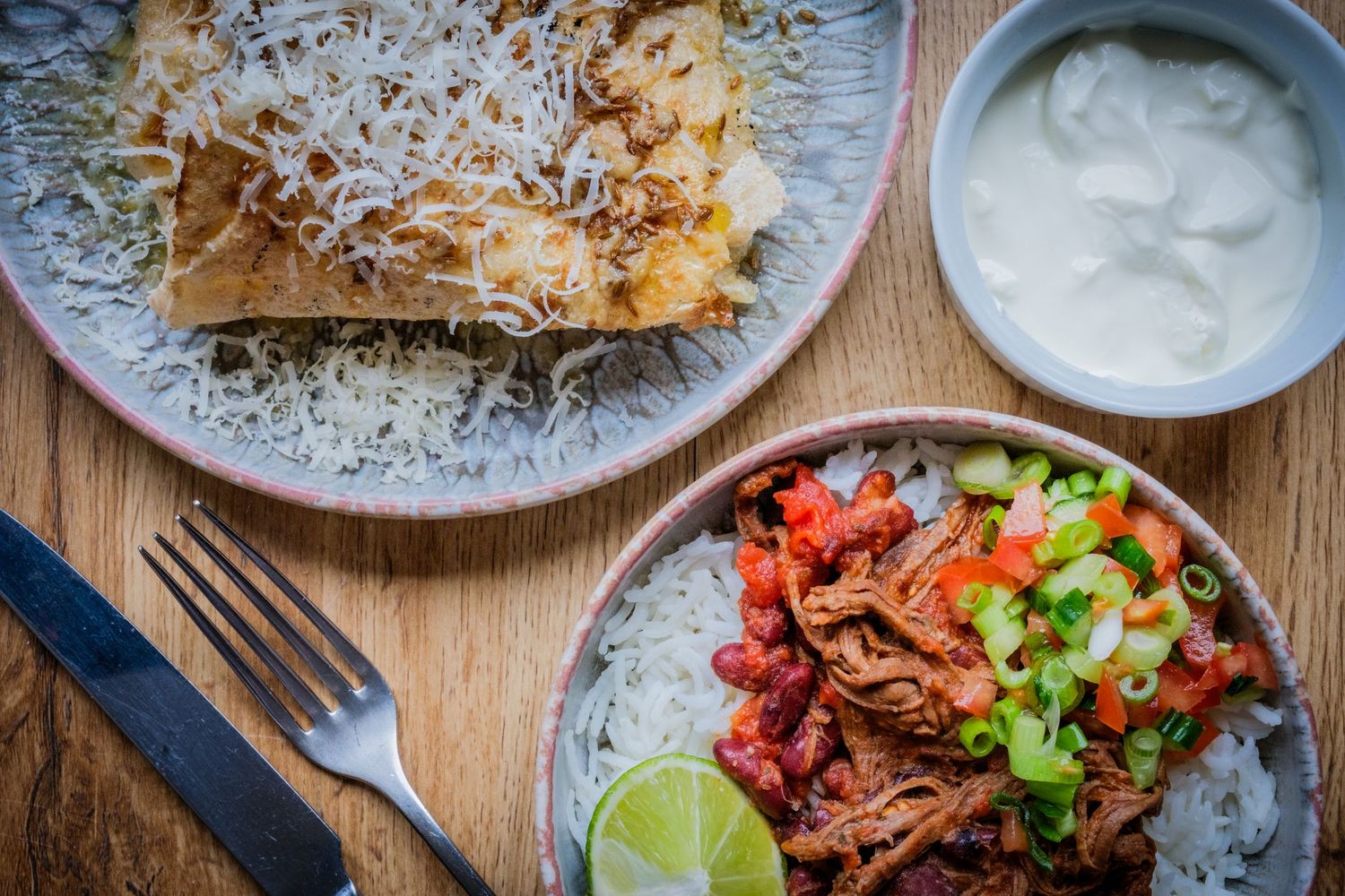 Food photograph of a pulled pork dish at The Dinner Club in Sheffield, styled to highlight the vibrant colour and texture of the dish