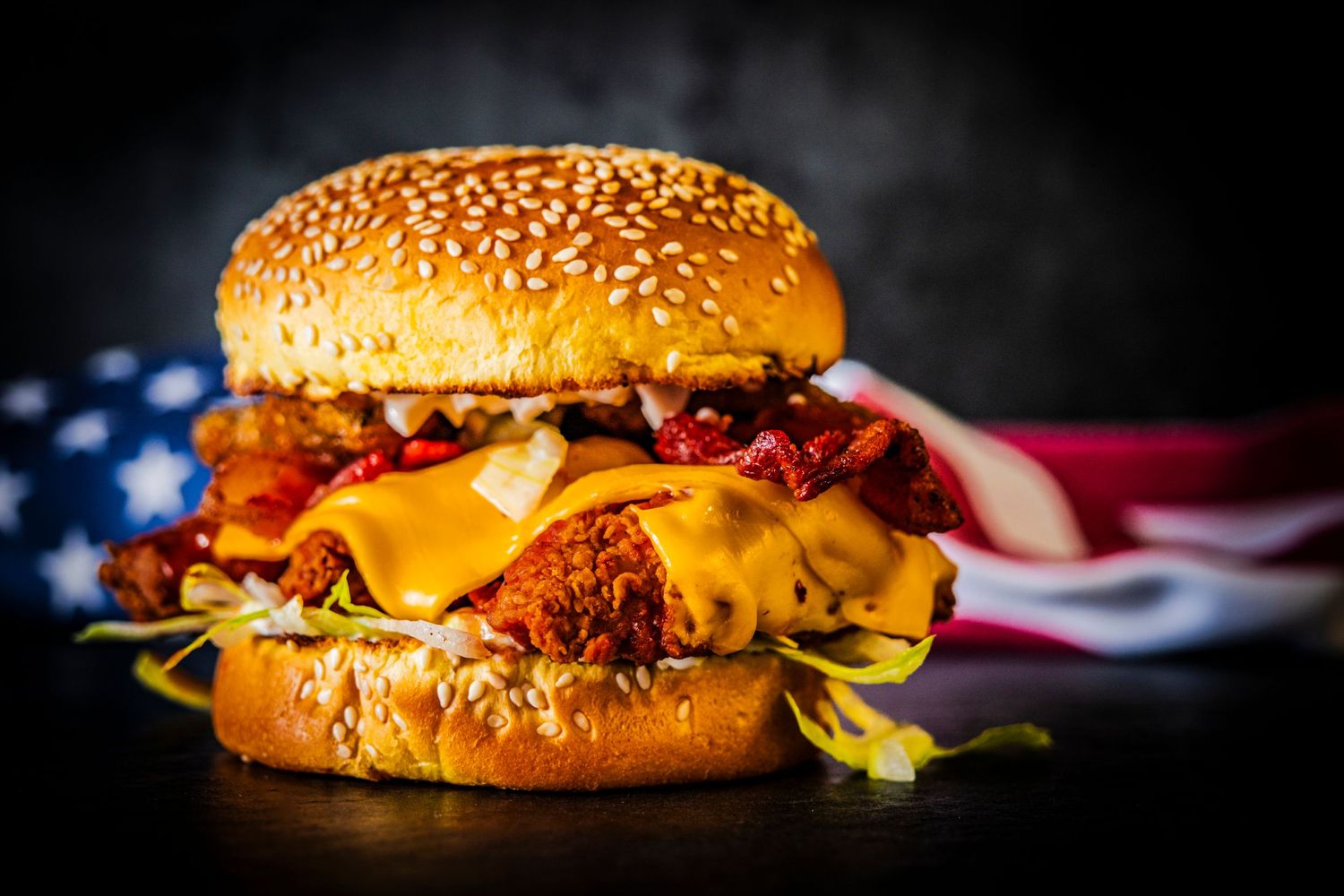 Brilliant image of a gourmet burger