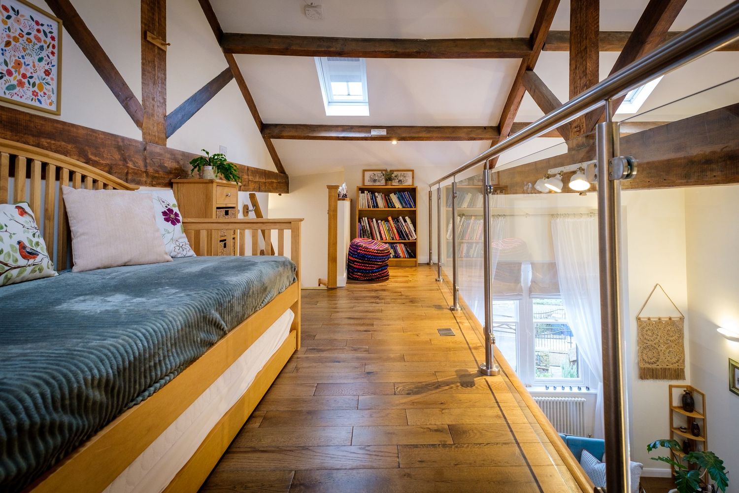 Interior photograph of an Airbnb property space in North Yorkshire, showcasing architectural details and layout