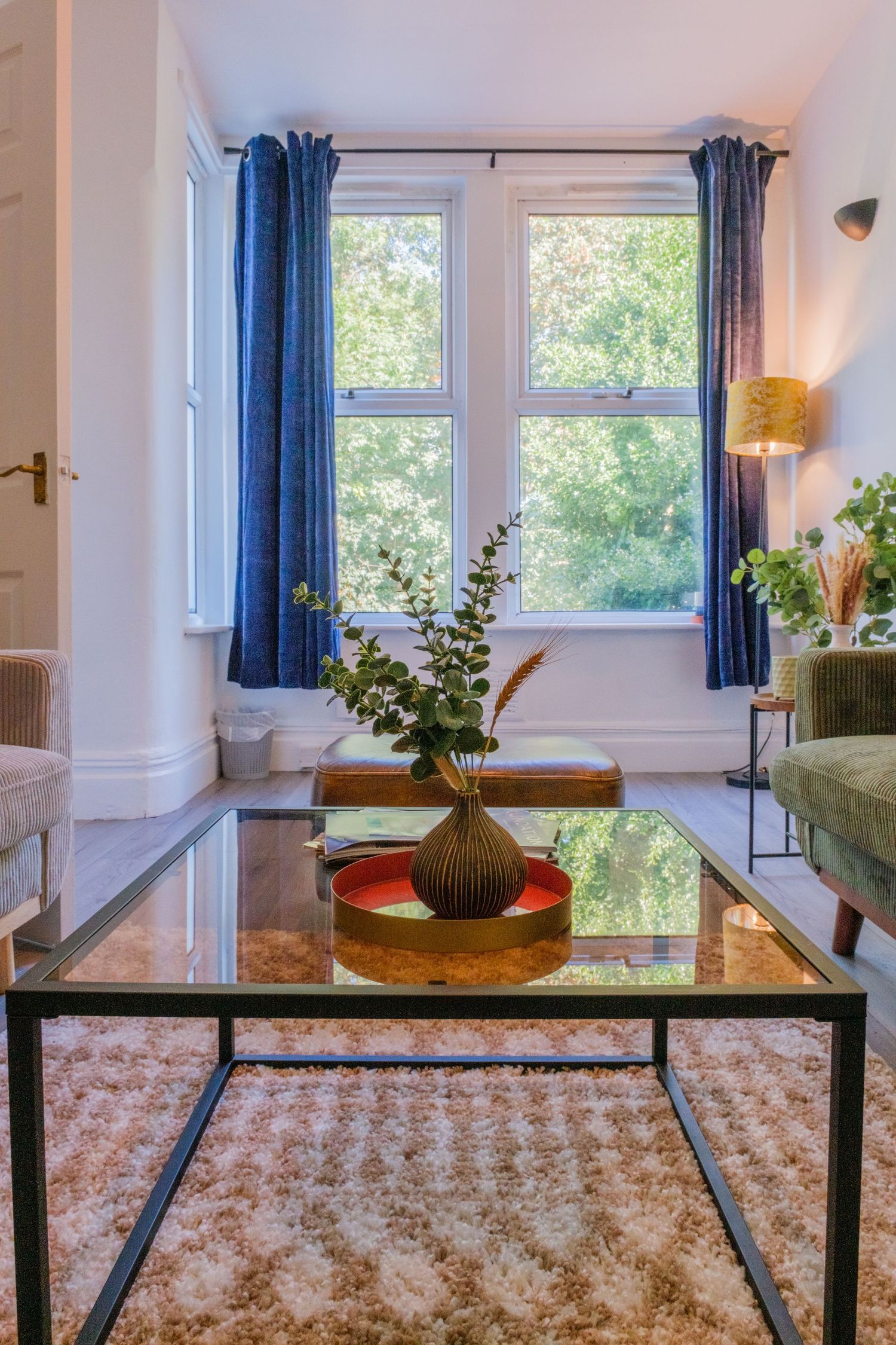 Interior photograph of modern Airbnb property in Leeds, showcasing natural light and contemporary design