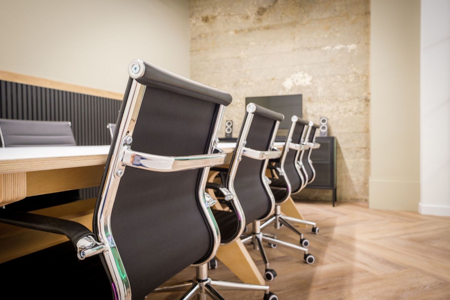 Interior photograph of commercial office space in Yorkshire, showcasing architectural details and layout