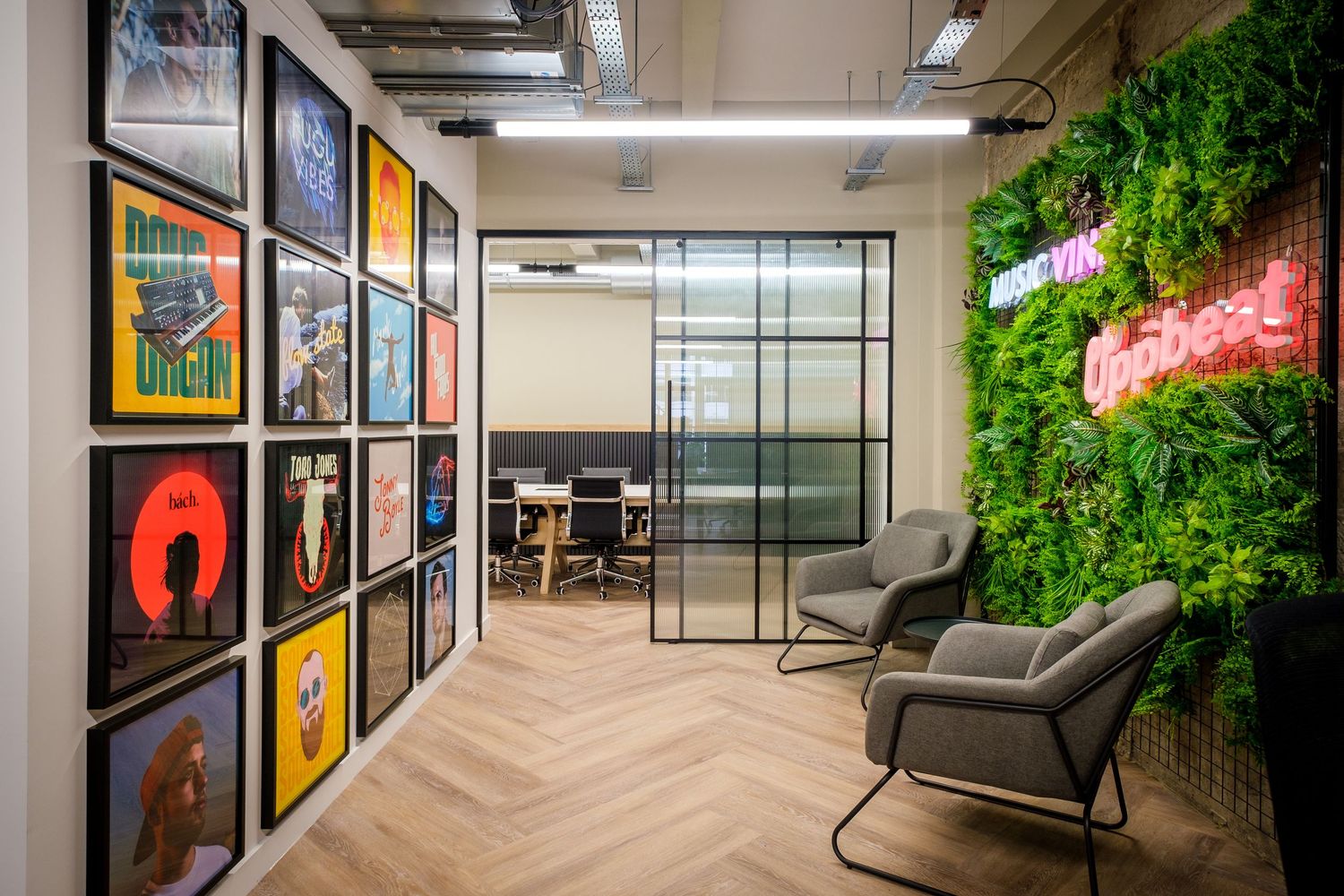 Interior photograph of modern office space in Leeds, showcasing natural light and contemporary design